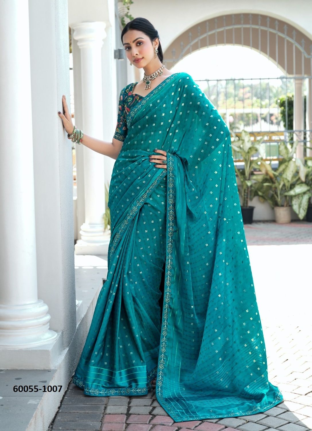 NAVISHA - Catalog # 60055 (Set of 6 Sarees) by Brand STAVAN