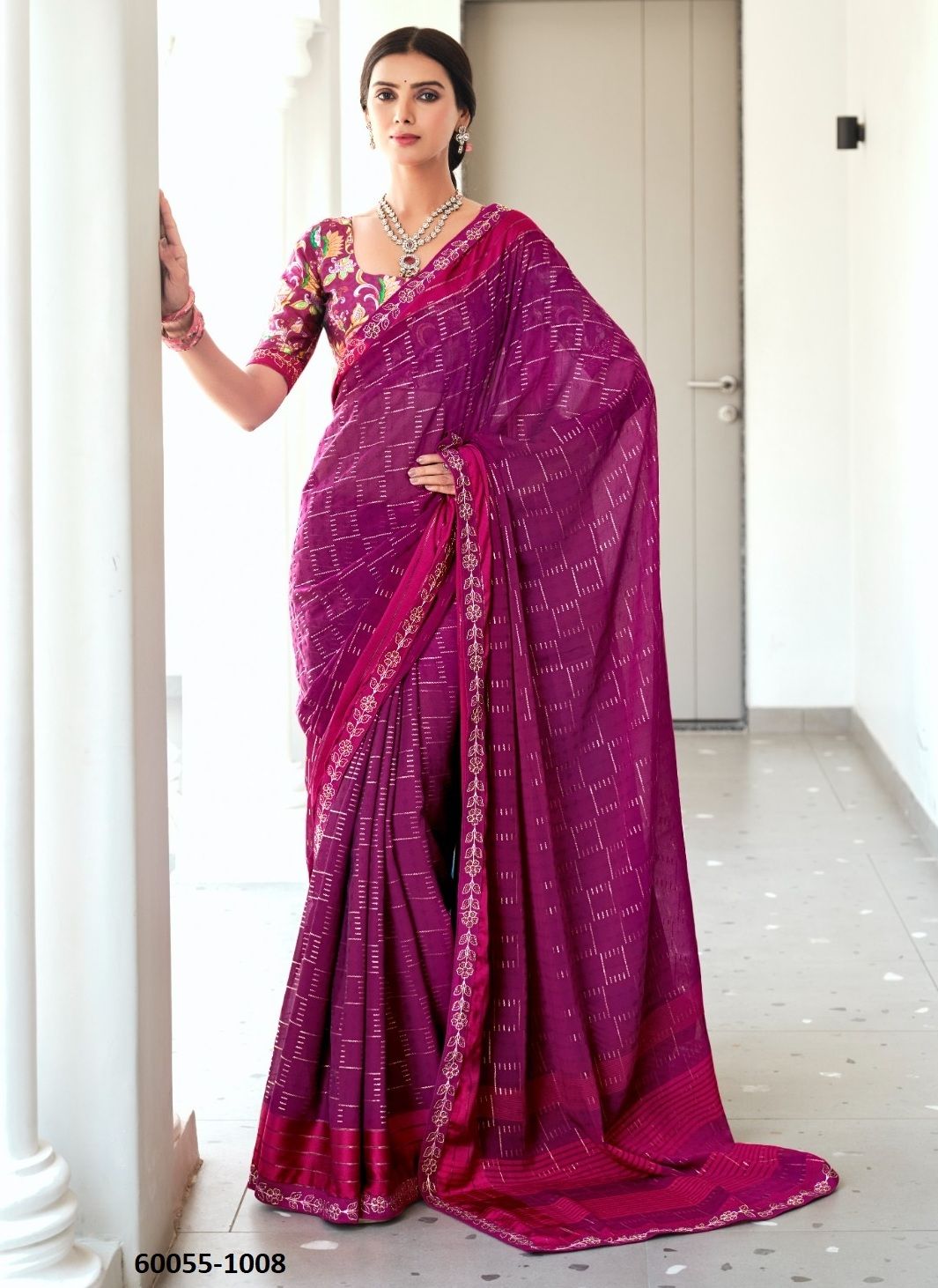 NAVISHA - Catalog # 60055 (Set of 6 Sarees) by Brand STAVAN