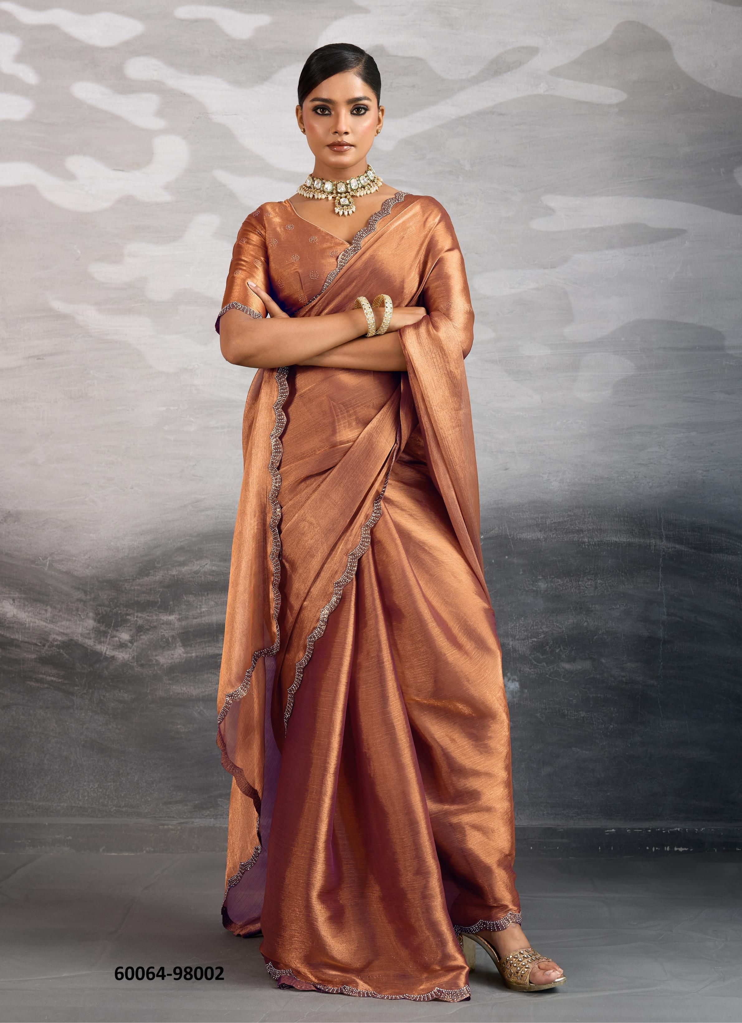 IZAAH - Catalog # 60064 (Set of 5 Sarees) by Brand S-ETHNIC LIFESTYLE