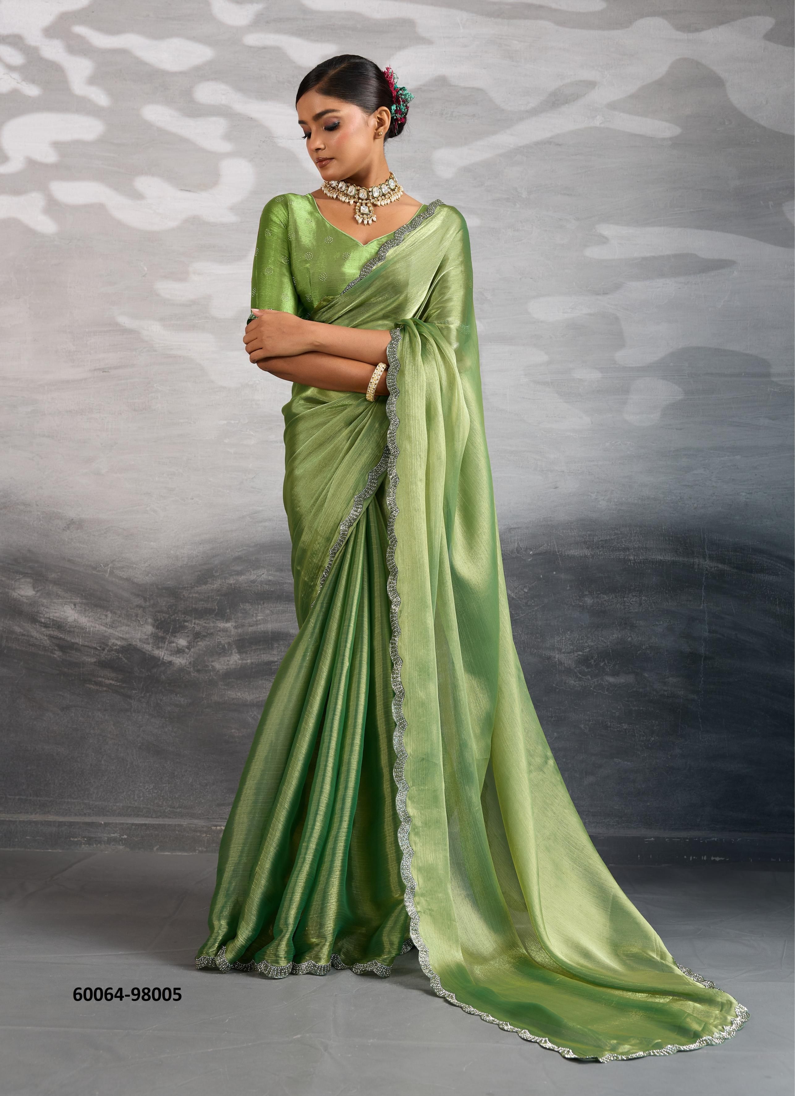 IZAAH - Catalog # 60064 (Set of 5 Sarees) by Brand S-ETHNIC LIFESTYLE