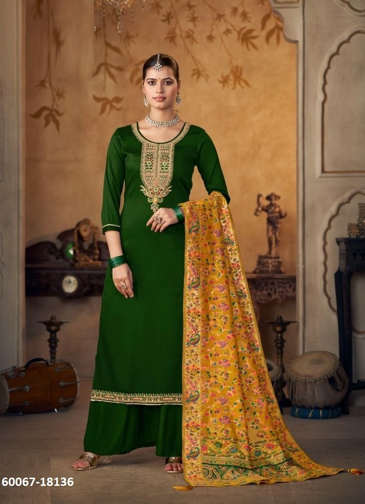 GRACE - Catalog # 60067 (Set of 6 Semi-Stitched / Un-Stitched Suits) by Brand FOUR DOTS