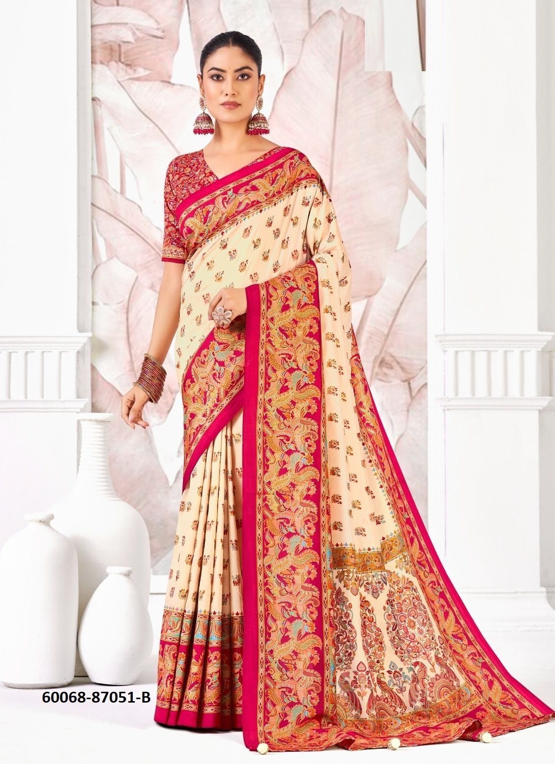 IVORY SILK 5 - Catalog # 60068 (Set of 6 Sarees) by Brand VIPUL FASHIONS IVORY SILK 5 - Catalog # 60068 (Set of 6 Sarees) by Brand VIPUL FASHIONS