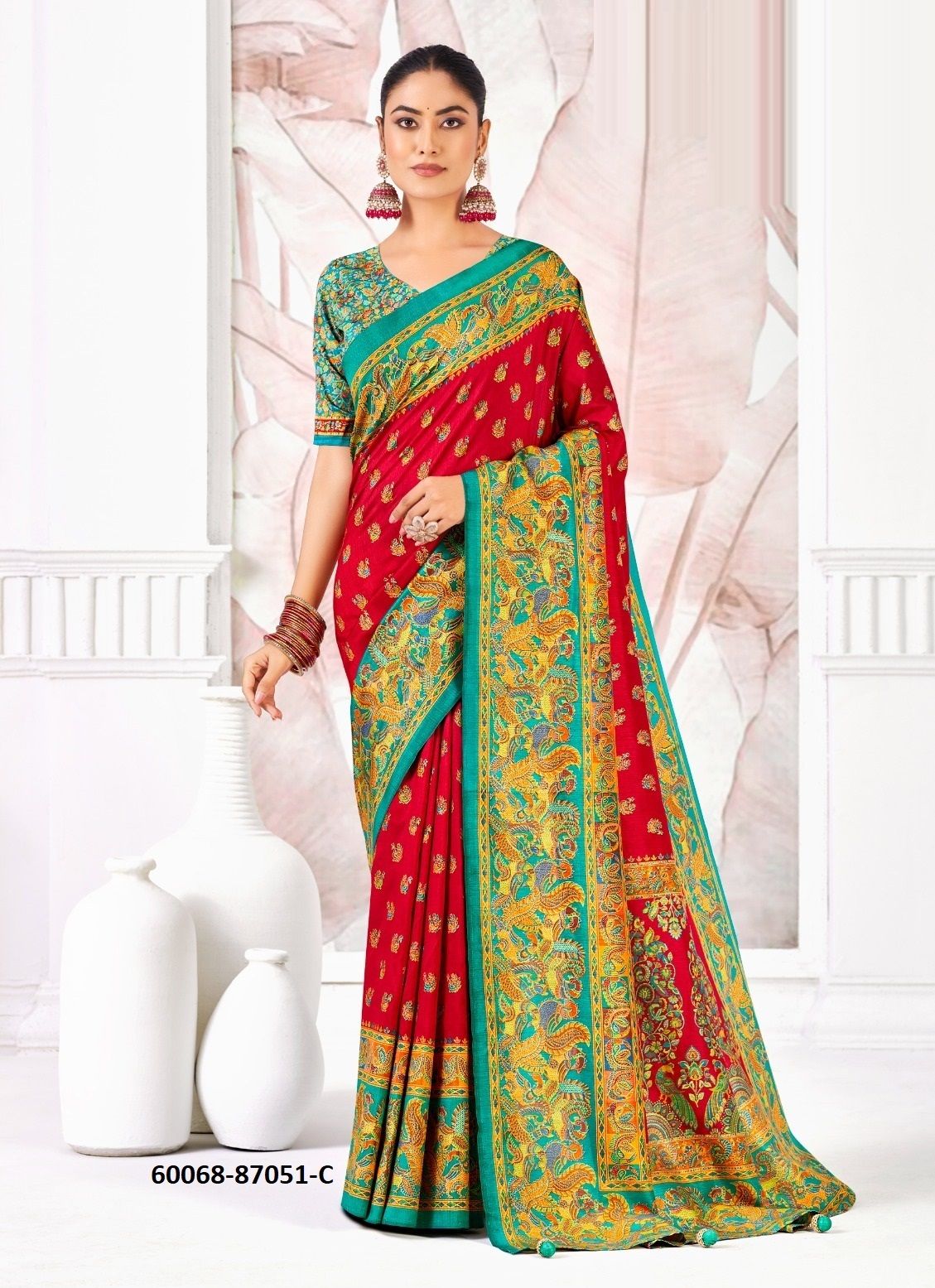 IVORY SILK 5 - Catalog # 60068 (Set of 6 Sarees) by Brand VIPUL FASHIONS IVORY SILK 5 - Catalog # 60068 (Set of 6 Sarees) by Brand VIPUL FASHIONS