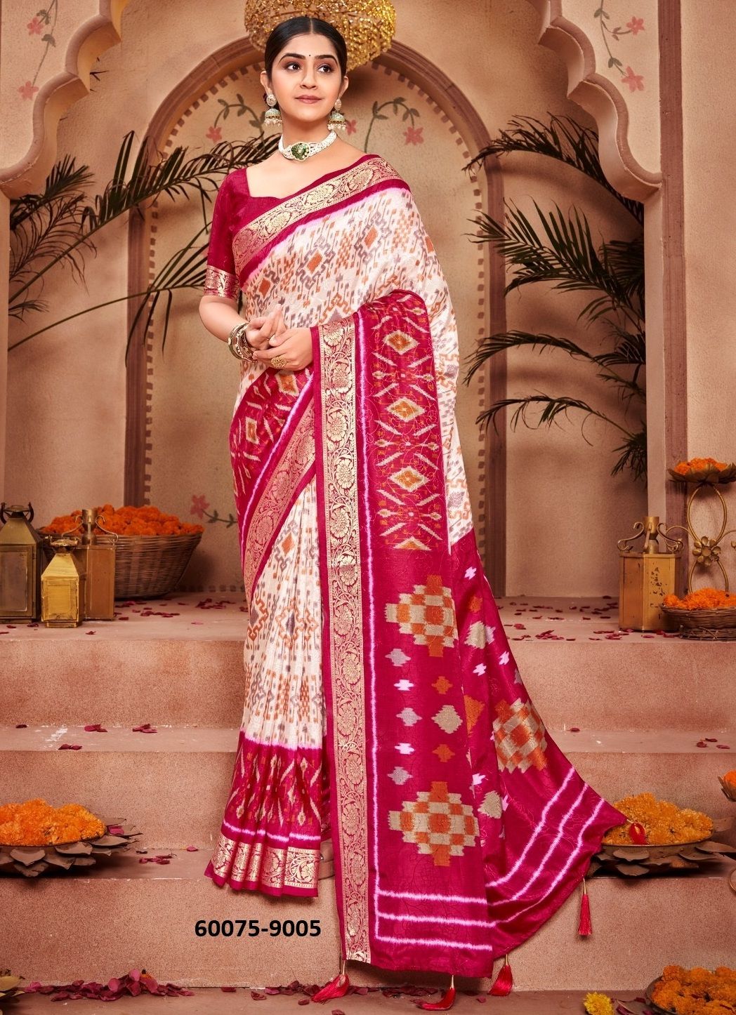 SMART LOOK 9 - Catalog # 60075 (Set of 10 Sarees) by Brand SHUBH SHREE CREATIONS