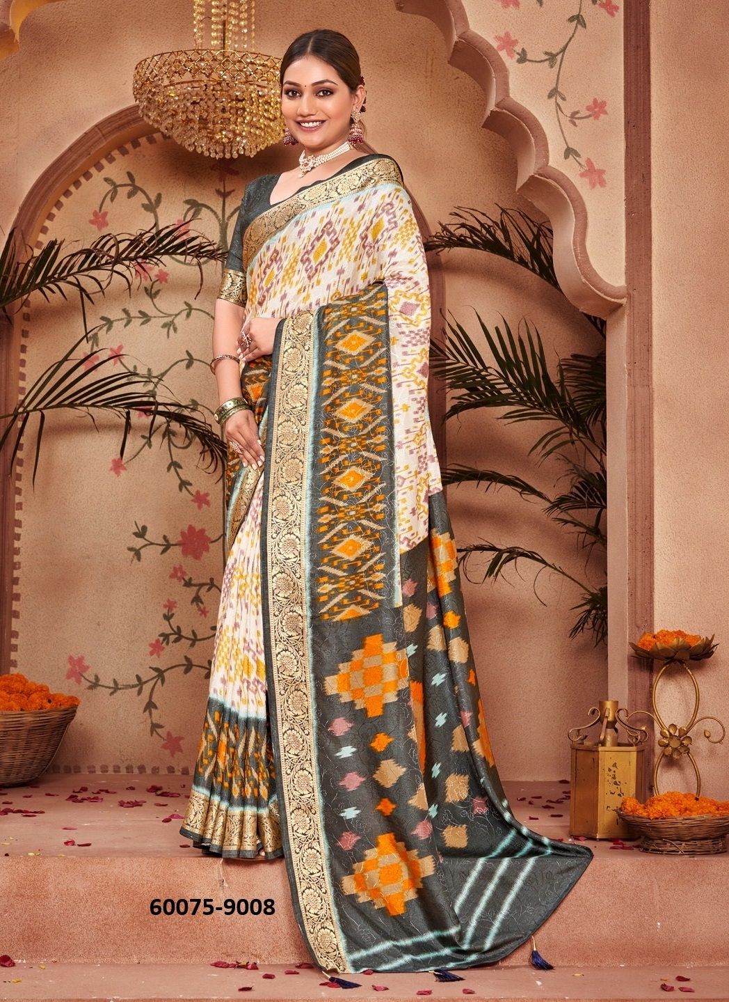 SMART LOOK 9 - Catalog # 60075 (Set of 10 Sarees) by Brand SHUBH SHREE CREATIONS