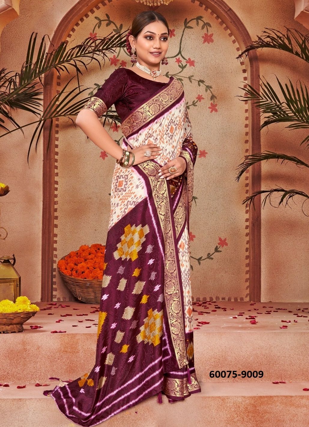 SMART LOOK 9 - Catalog # 60075 (Set of 10 Sarees) by Brand SHUBH SHREE CREATIONS