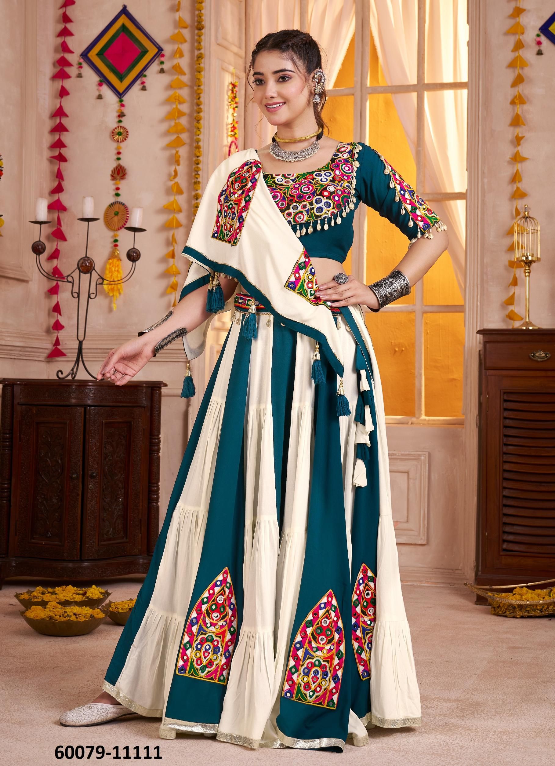 RAAS 30 - Catalog # 60079 (Set of 3 Readymade Lehengas) by Brand MEHERIYA RAAS 30 - Catalog # 60079 (Set of 3 Readymade Lehengas) by Brand MEHERIYA