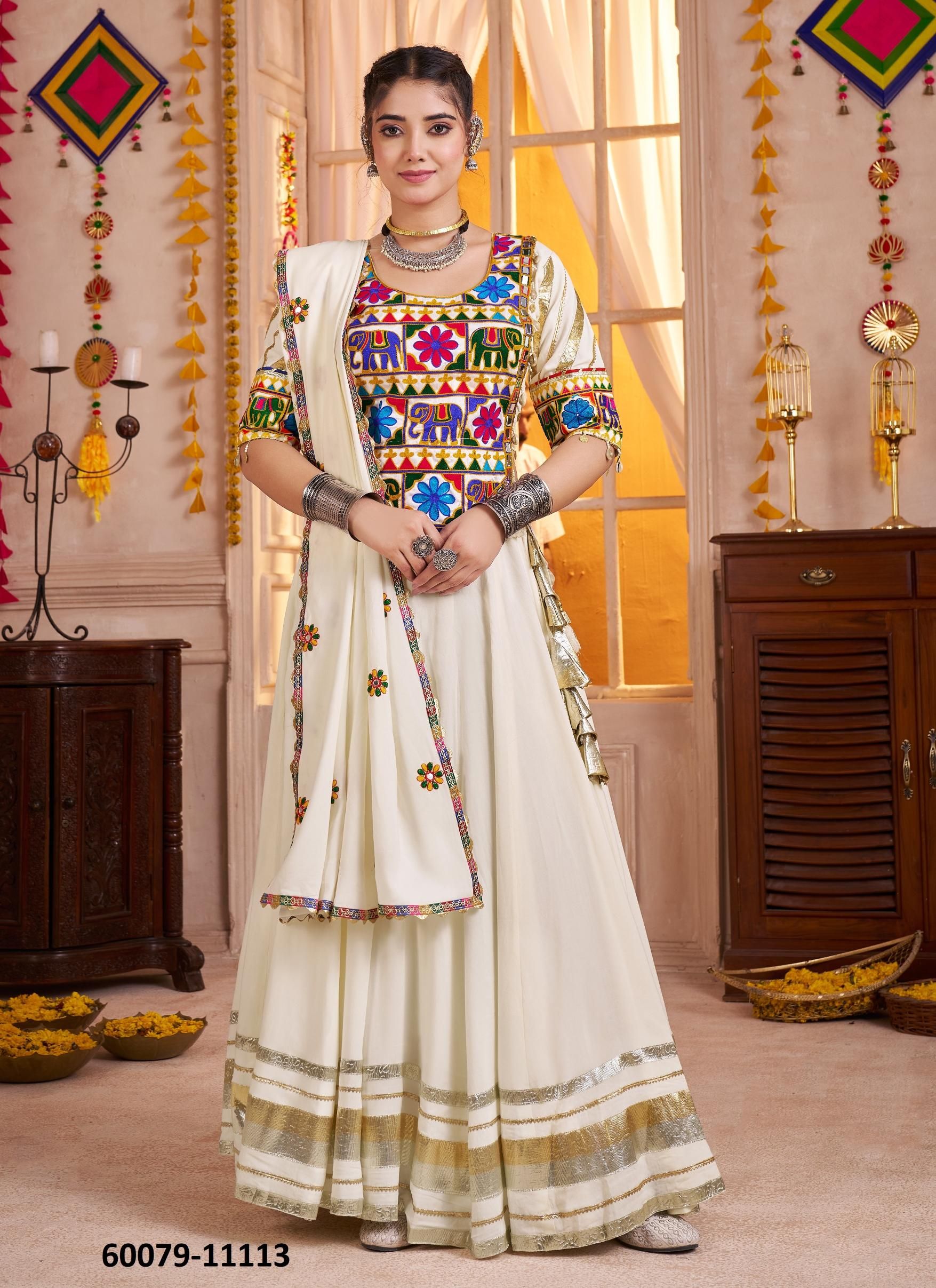 RAAS 30 - Catalog # 60079 (Set of 3 Readymade Lehengas) by Brand MEHERIYA RAAS 30 - Catalog # 60079 (Set of 3 Readymade Lehengas) by Brand MEHERIYA