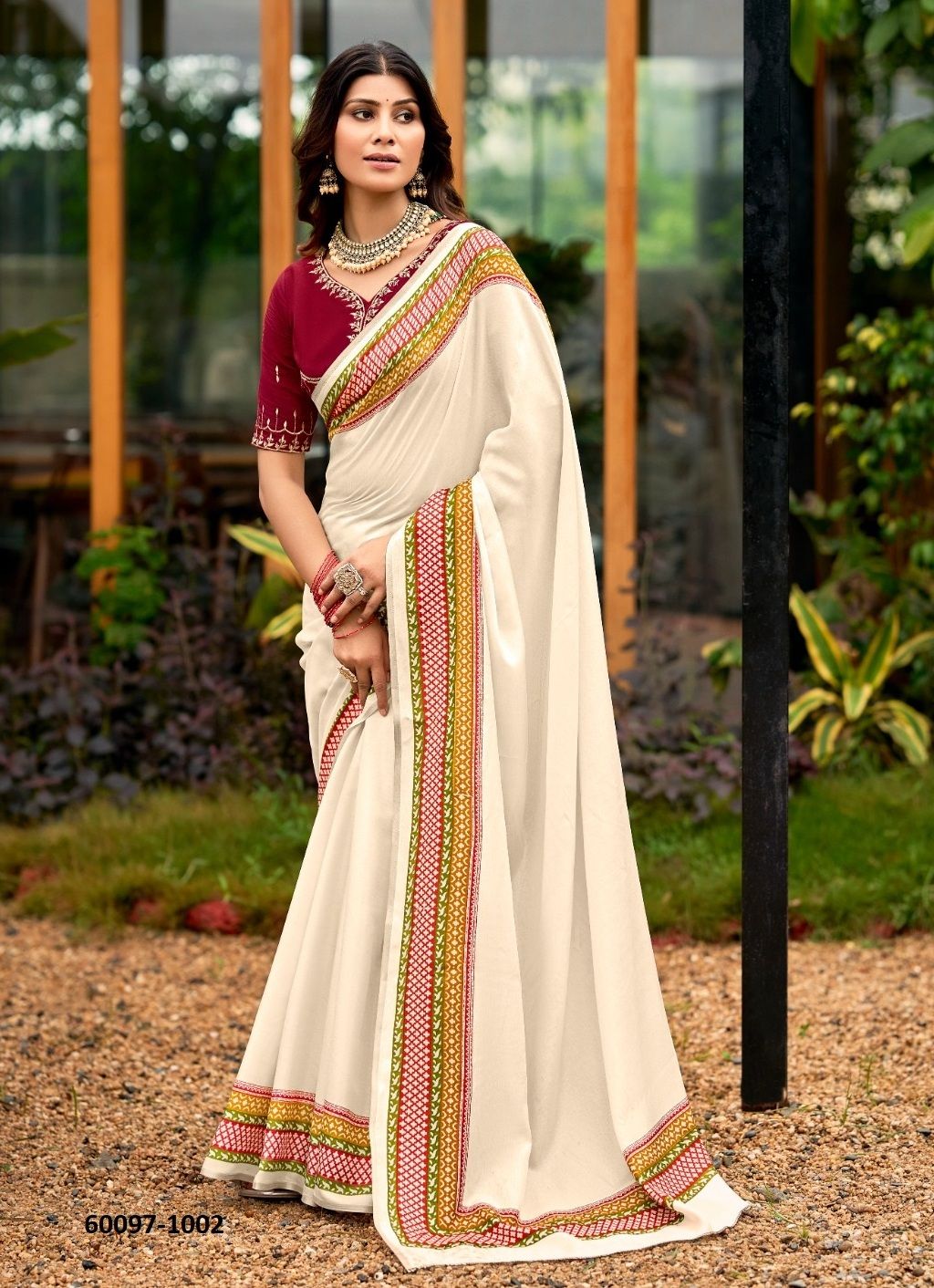 KORIAL - Catalog # 60097 (Set of 5 Sarees) by Brand SR SAREES
