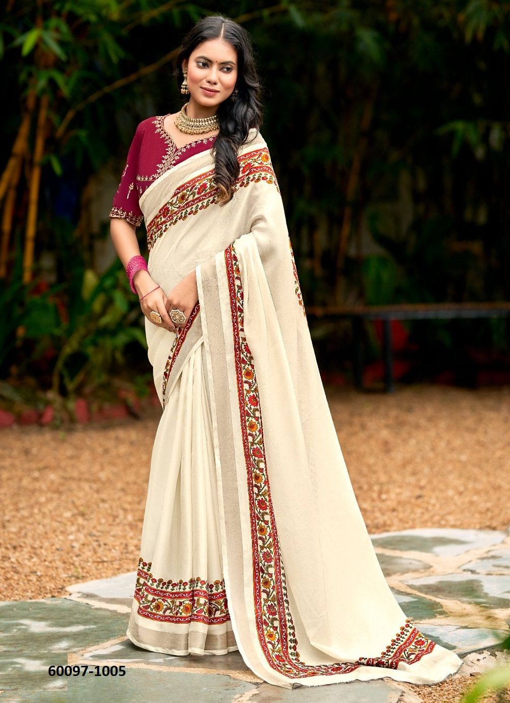 KORIAL - Catalog # 60097 (Set of 5 Sarees) by Brand SR SAREES