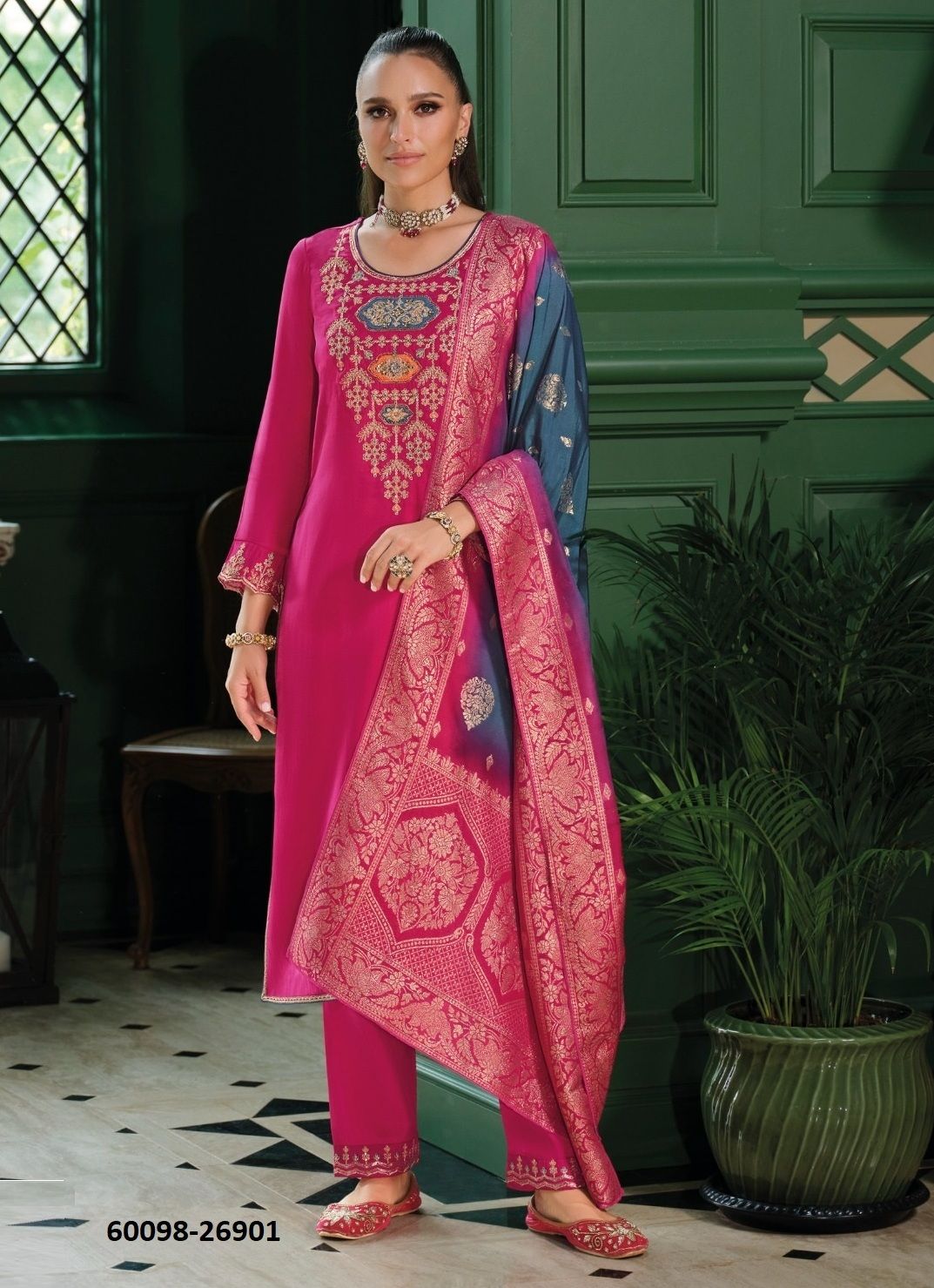 MAHEK-E-VASTRA - Catalog # 60098 (Set of 4 Readymade Salwar Suits) MADE IN INDIA BY LILY & LALI MAHEK-E-VASTRA - Catalog # 60098 (Set of 4 Readymade Salwar Suits) MADE IN INDIA BY LILY & LALI