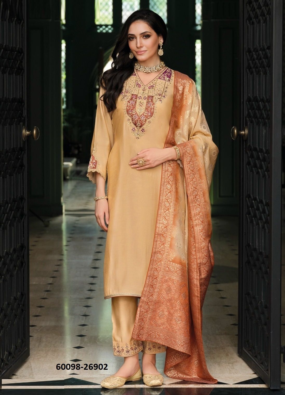 MAHEK-E-VASTRA - Catalog # 60098 (Set of 4 Readymade Salwar Suits) MADE IN INDIA BY LILY & LALI MAHEK-E-VASTRA - Catalog # 60098 (Set of 4 Readymade Salwar Suits) MADE IN INDIA BY LILY & LALI