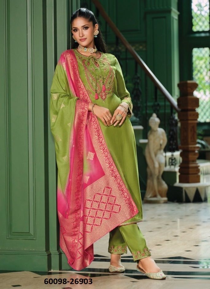 MAHEK-E-VASTRA - Catalog # 60098 (Set of 4 Readymade Salwar Suits) MADE IN INDIA BY LILY & LALI MAHEK-E-VASTRA - Catalog # 60098 (Set of 4 Readymade Salwar Suits) MADE IN INDIA BY LILY & LALI