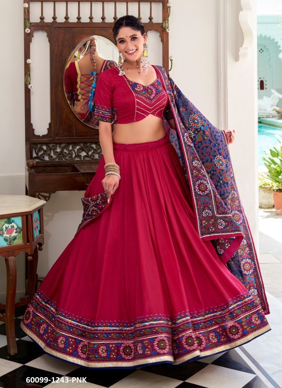 JOBANIYU - Catalog # 60099 (Set of 4 Readymade Lehengas) by Brand AABHARAN