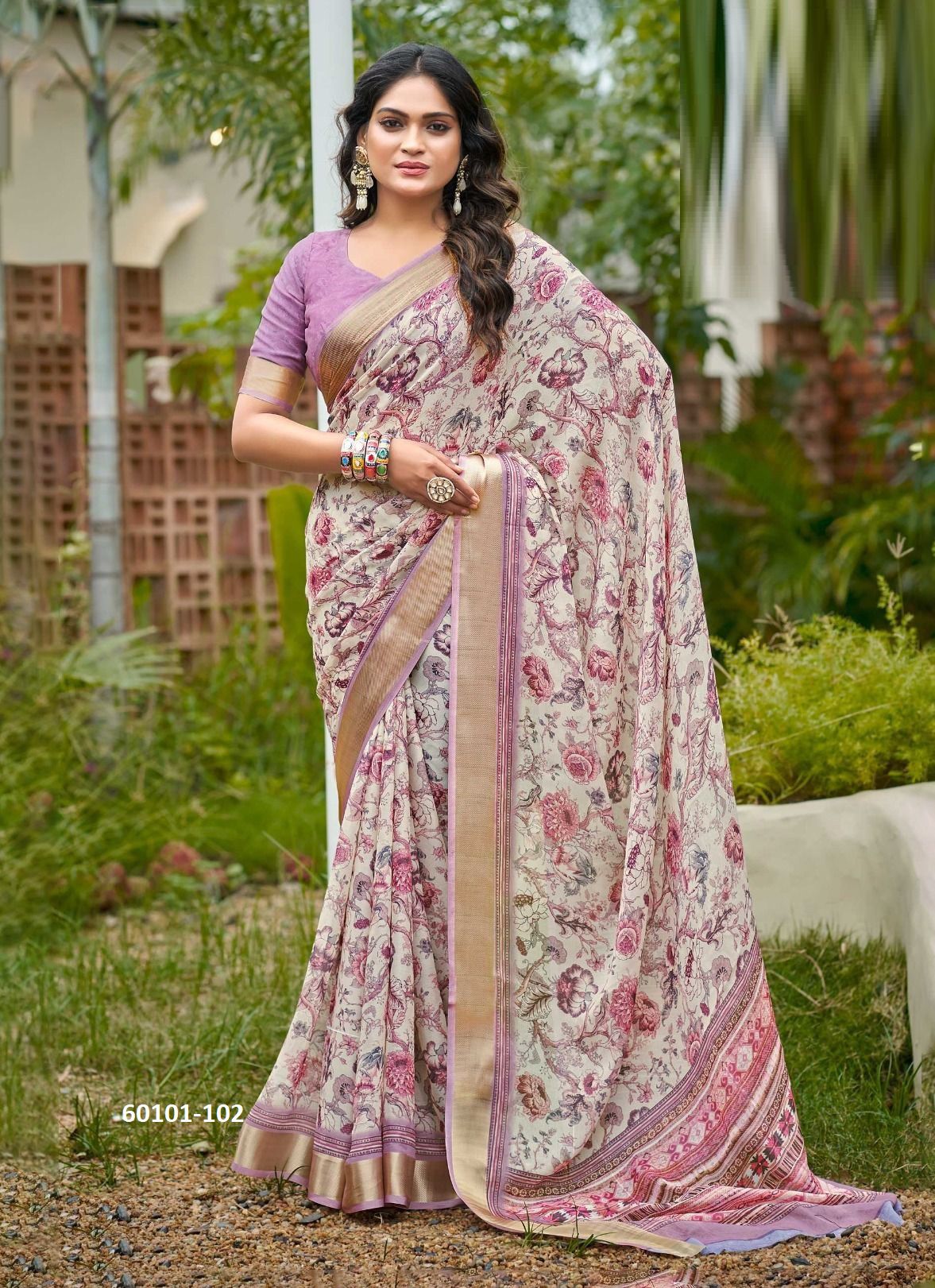 MISHRI - Catalog # 60101 (Set of 8 Sarees) by Brand KASHVI CREATIONS