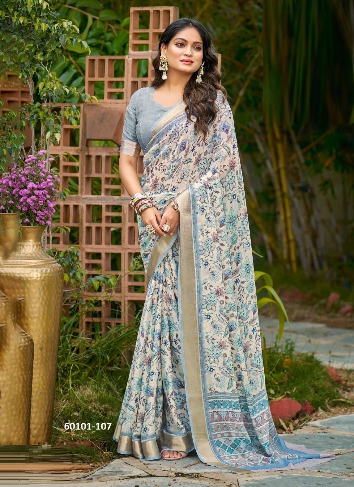 MISHRI - Catalog # 60101 (Set of 8 Sarees) by Brand KASHVI CREATIONS