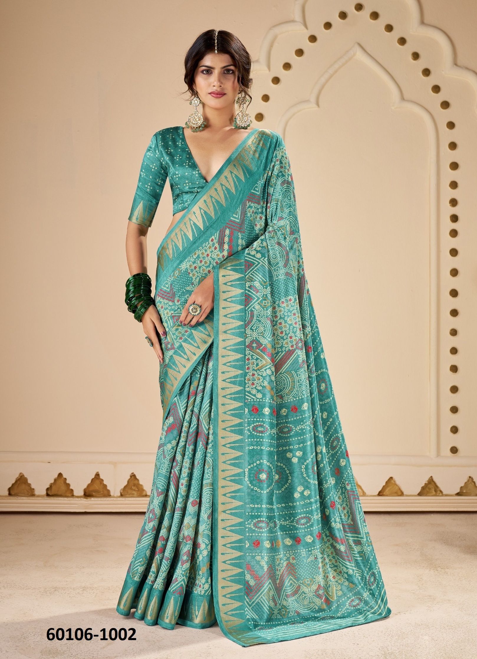SUDIKSHA - Catalog # 60106 (Set of 6 Sarees) by Brand SHUBH SHREE CREATIONS