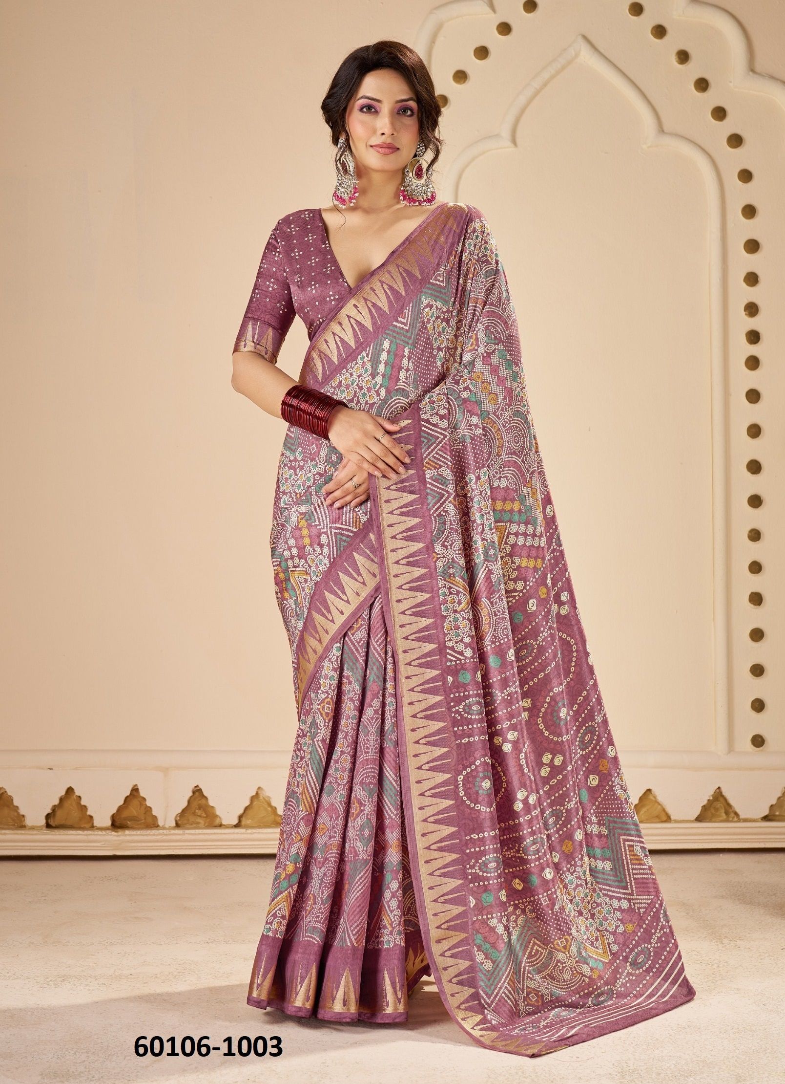 SUDIKSHA - Catalog # 60106 (Set of 6 Sarees) by Brand SHUBH SHREE CREATIONS