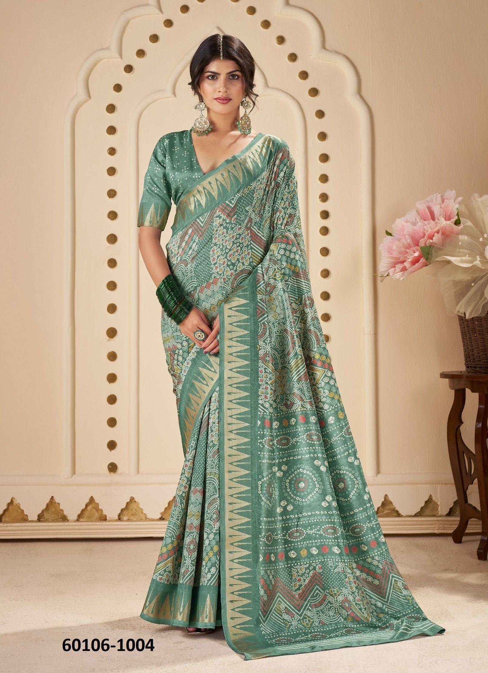 SUDIKSHA - Catalog # 60106 (Set of 6 Sarees) by Brand SHUBH SHREE CREATIONS