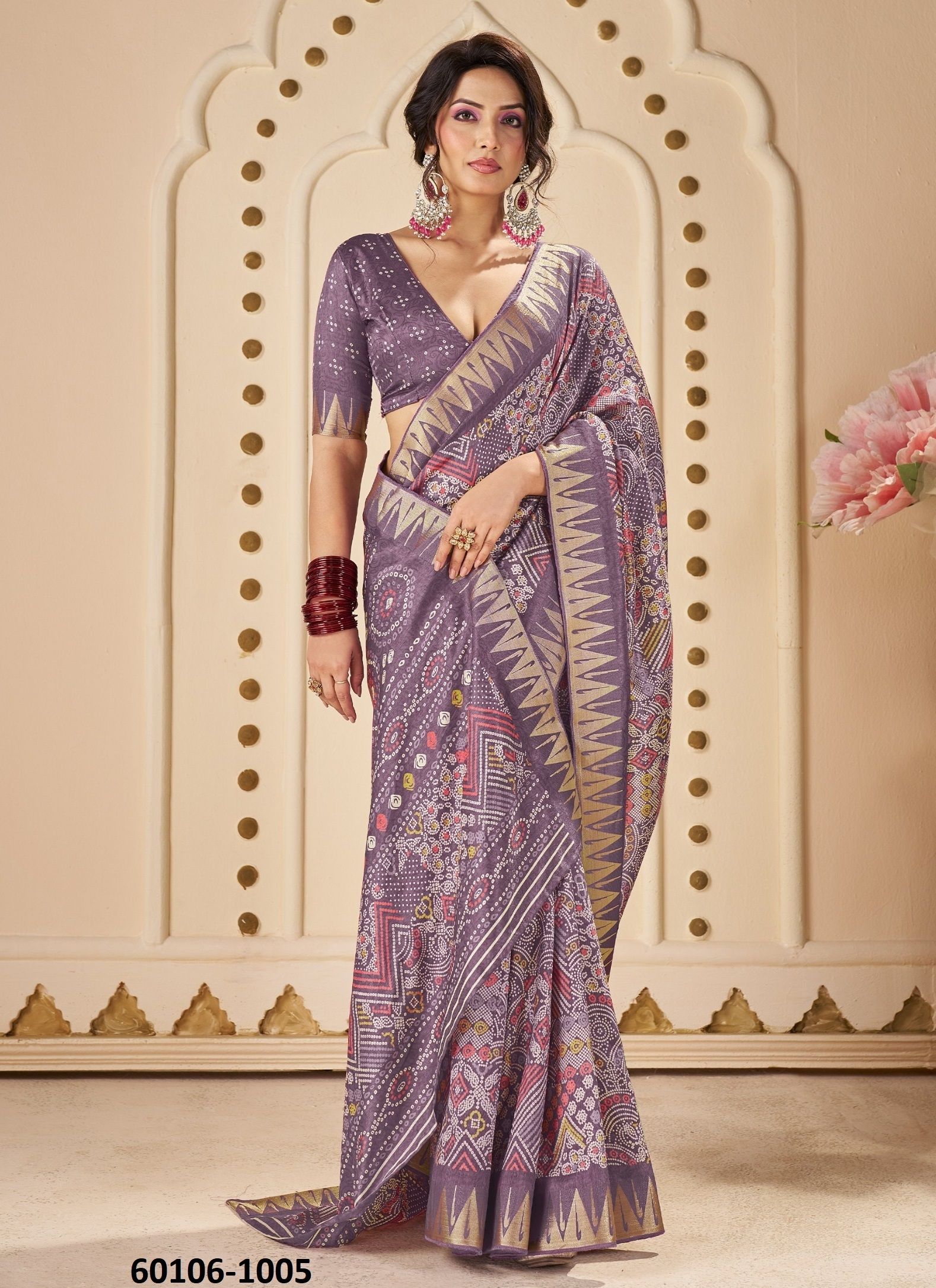 SUDIKSHA - Catalog # 60106 (Set of 6 Sarees) by Brand SHUBH SHREE CREATIONS