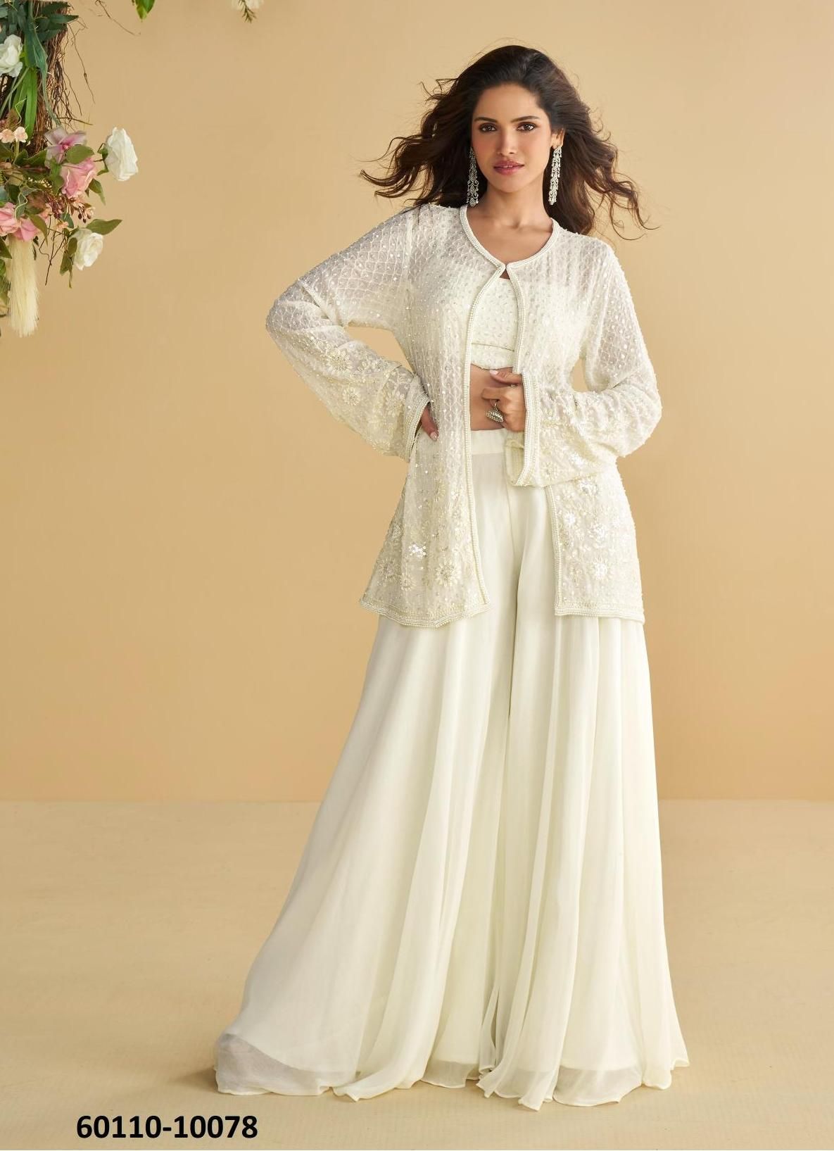 NITYA - Catalog # 60110 (Set of 3 Indo-Western Outfits) by Brand SAYURI DESIGNER