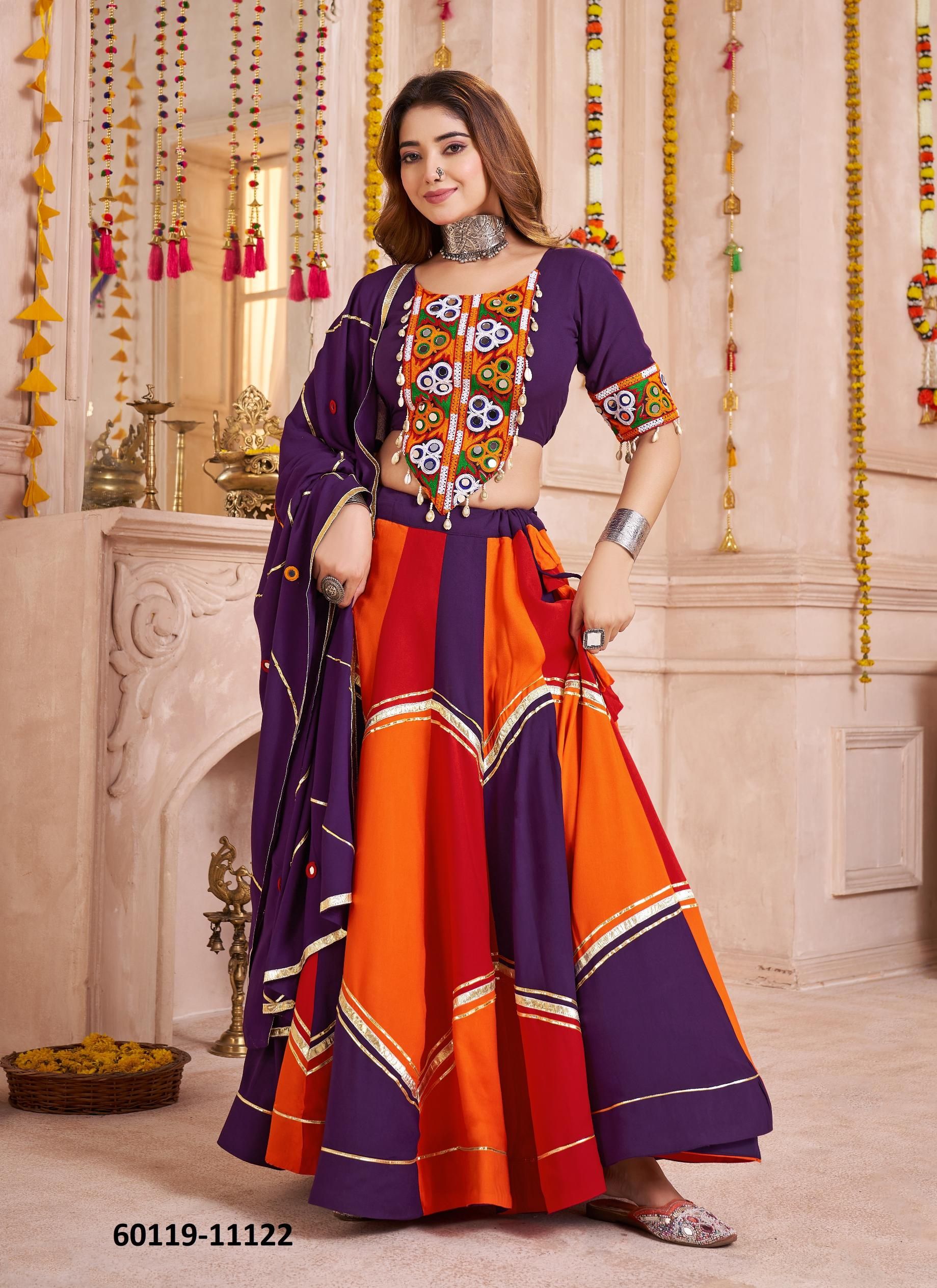 RAAS 31 - Catalog # 60119 (Set of 4 Readymade Lehengas) by Brand DESI MUSE RAAS 31 - Catalog # 60119 (Set of 4 Readymade Lehengas) by Brand DESI MUSE