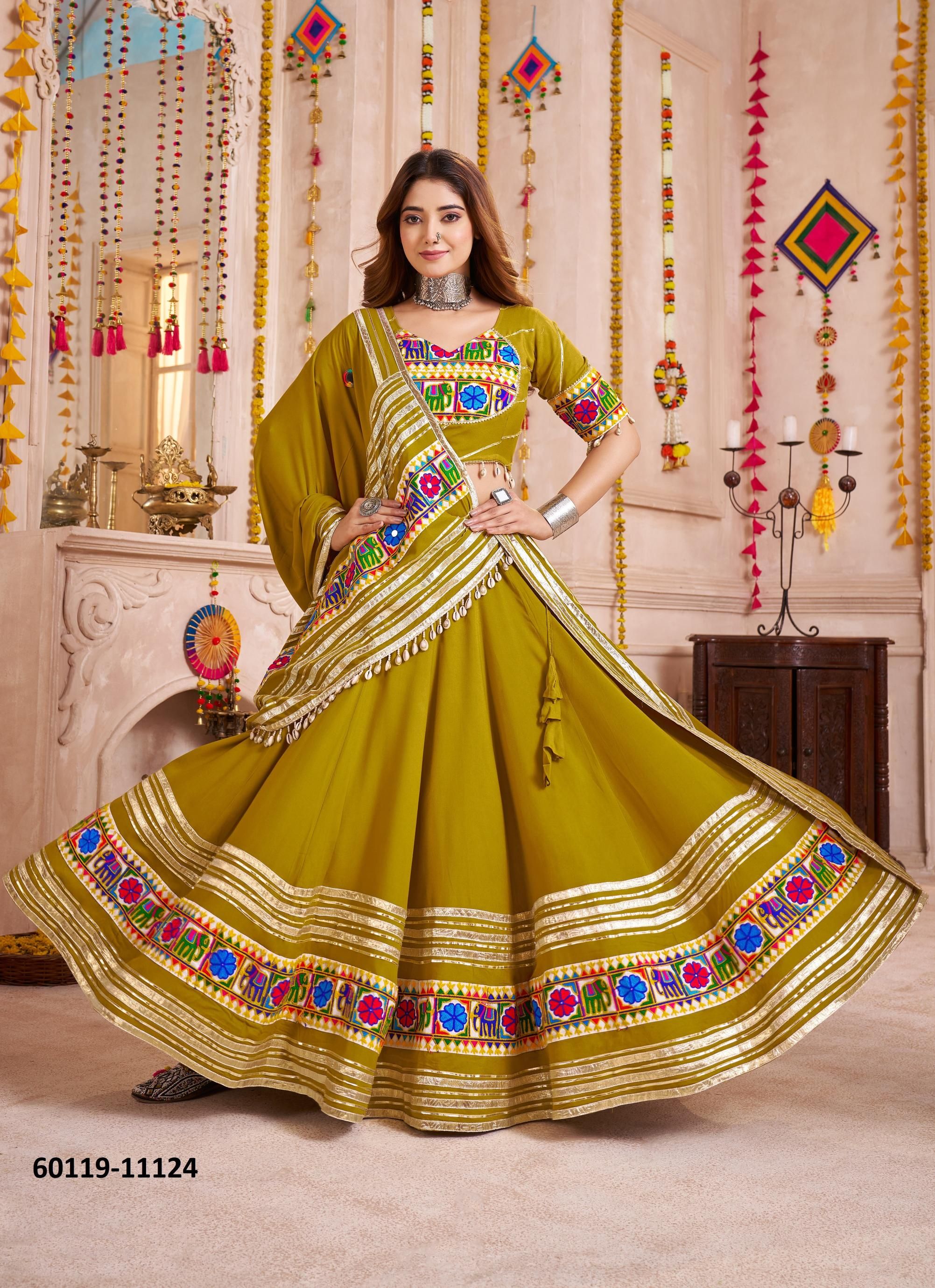 RAAS 31 - Catalog # 60119 (Set of 4 Readymade Lehengas) by Brand DESI MUSE RAAS 31 - Catalog # 60119 (Set of 4 Readymade Lehengas) by Brand DESI MUSE