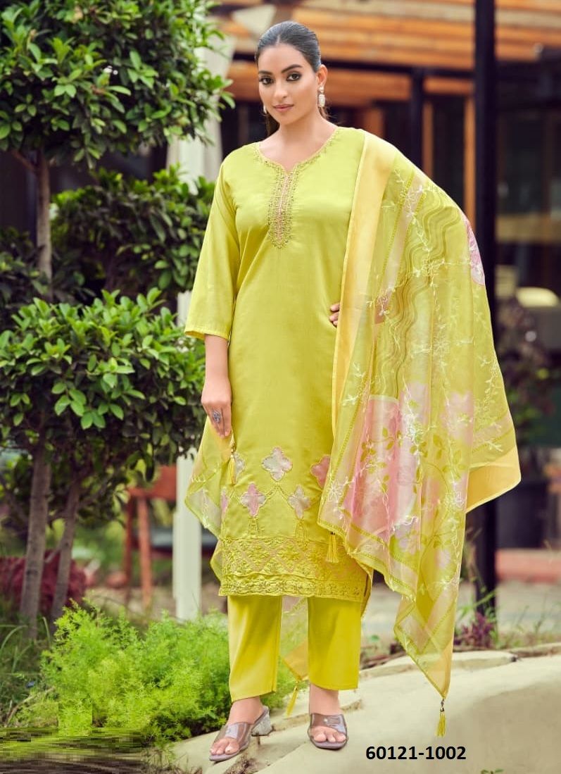 RANGEELA - Catalog # 60121 (Set of 6 Readymade Salwar Suits) by Brand OSSM