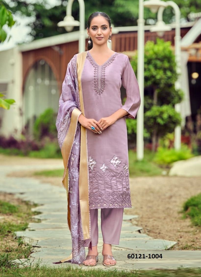 RANGEELA - Catalog # 60121 (Set of 6 Readymade Salwar Suits) by Brand OSSM
