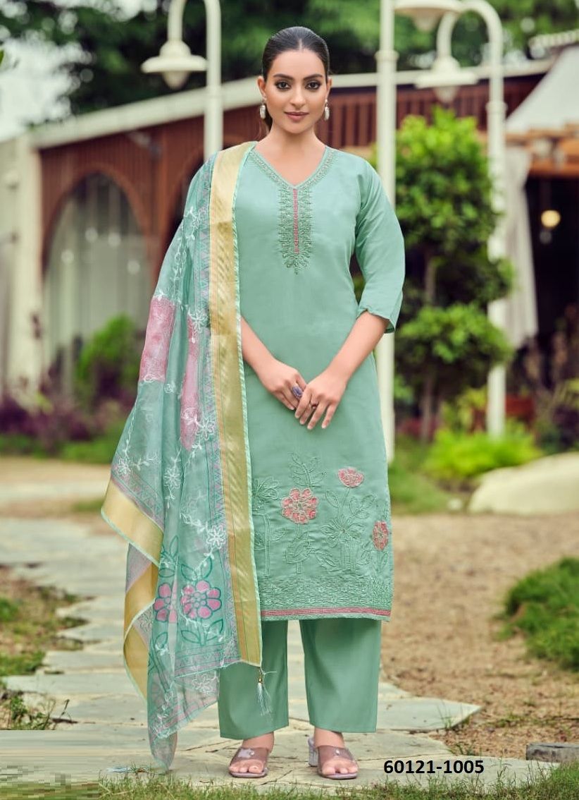 RANGEELA - Catalog # 60121 (Set of 6 Readymade Salwar Suits) by Brand OSSM