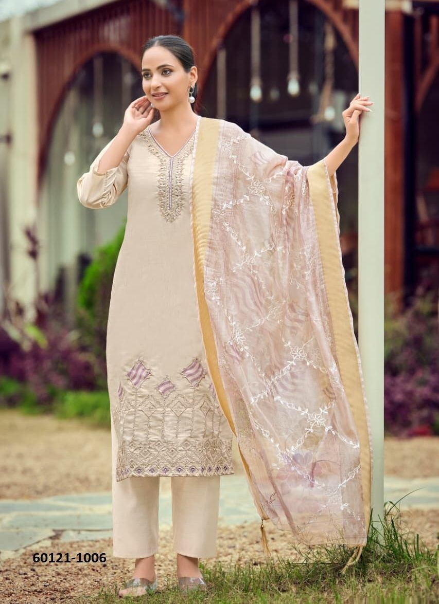 RANGEELA - Catalog # 60121 (Set of 6 Readymade Salwar Suits) by Brand OSSM