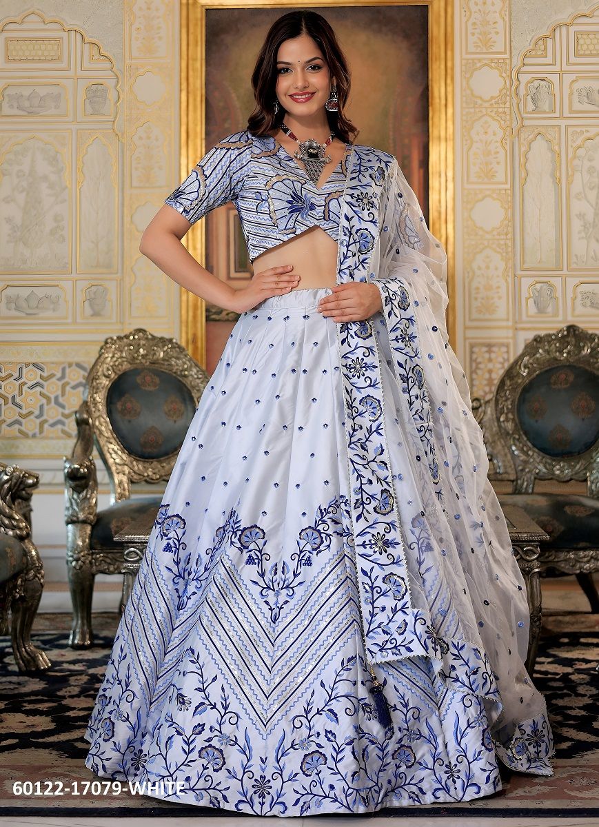 VOLUME 30 - Catalog # 60122 (Set of 5 Semi-Stitched Lehengas) by Brand AABHARAN VOLUME 30 - Catalog # 60122 (Set of 5 Semi-Stitched Lehengas) by Brand AABHARAN