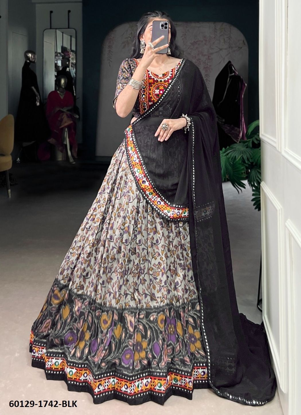 TUSSER SERIES 1742 - Catalog # 60129 (Set of 3 Readymade Lehengas) by Brand SERENGETI TUSSER SERIES 1742 - Catalog # 60129 (Set of 3 Readymade Lehengas) by Brand SERENGETI