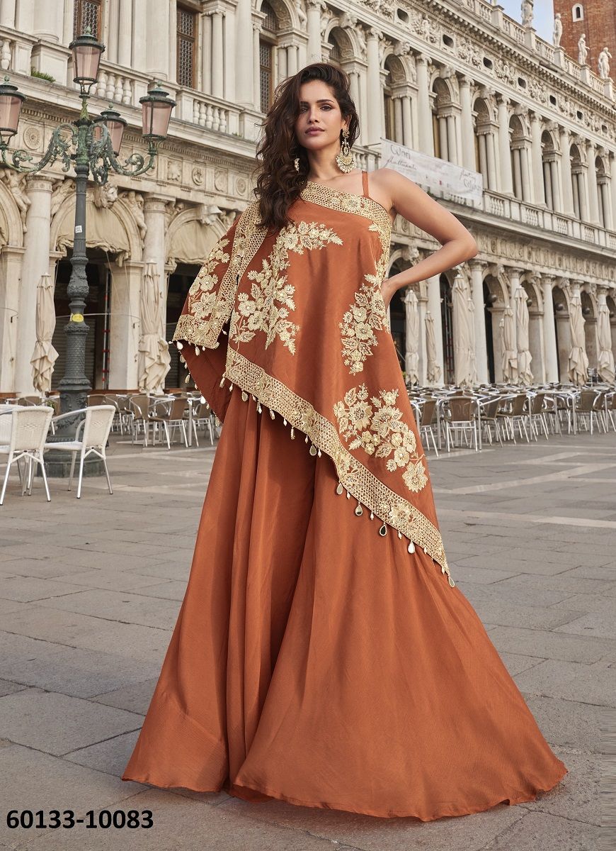 CROWN - Catalog # 60133 (Set of 3 Indo-Western Outfits) by Brand SAYURI DESIGNER