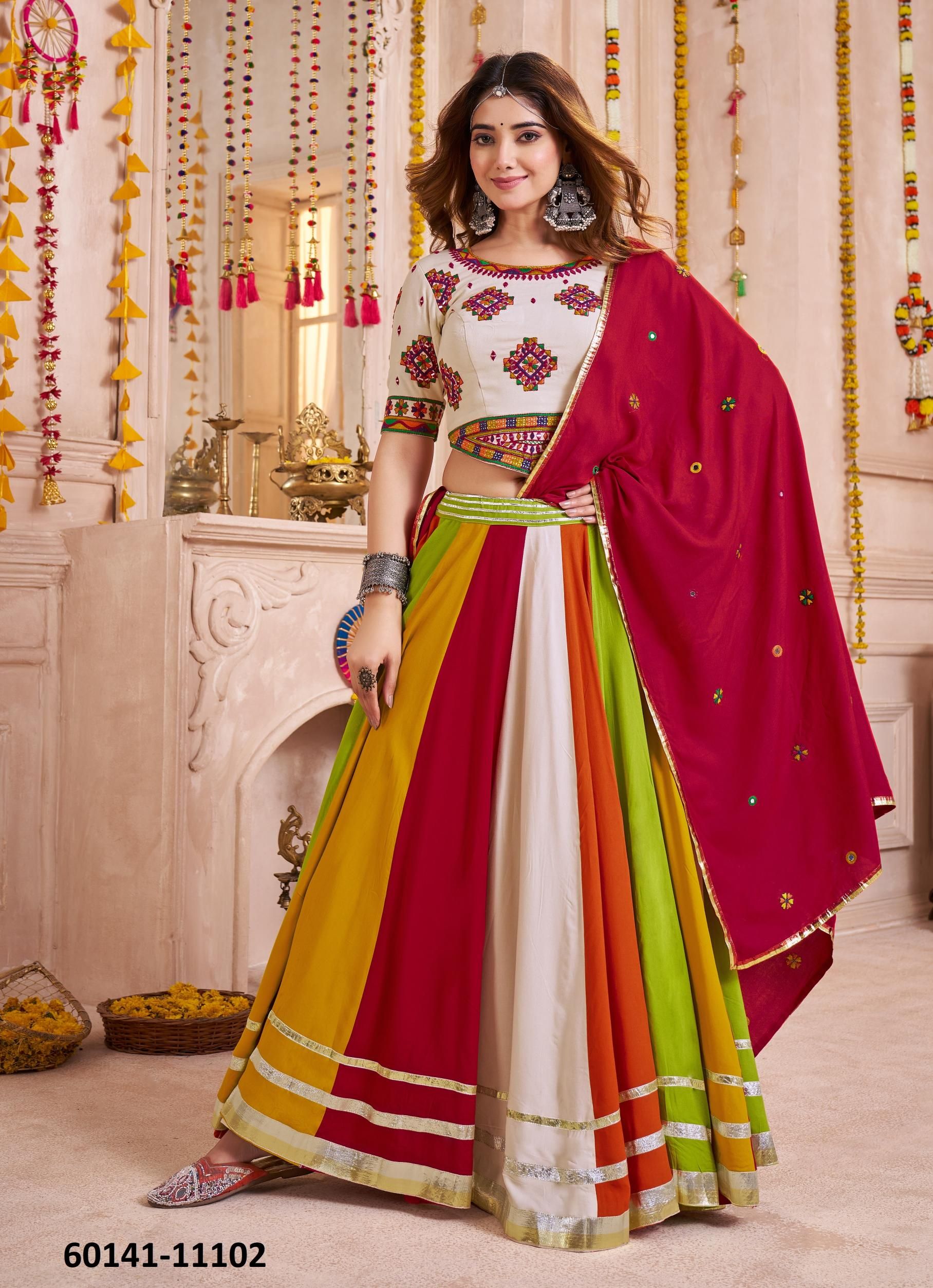 RAAS 29 - Catalog # 60141 (Set of 4 Readymade Lehengas) by Brand MEHERIYA RAAS 29 - Catalog # 60141 (Set of 4 Readymade Lehengas) by Brand MEHERIYA