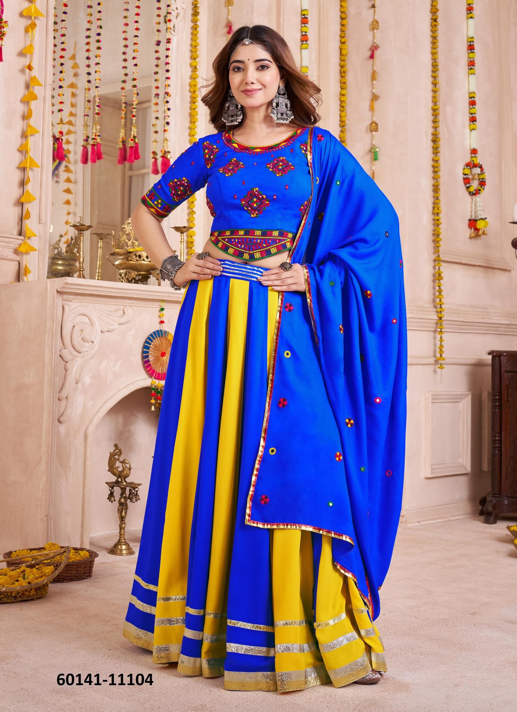 RAAS 29 - Catalog # 60141 (Set of 4 Readymade Lehengas) by Brand MEHERIYA RAAS 29 - Catalog # 60141 (Set of 4 Readymade Lehengas) by Brand MEHERIYA