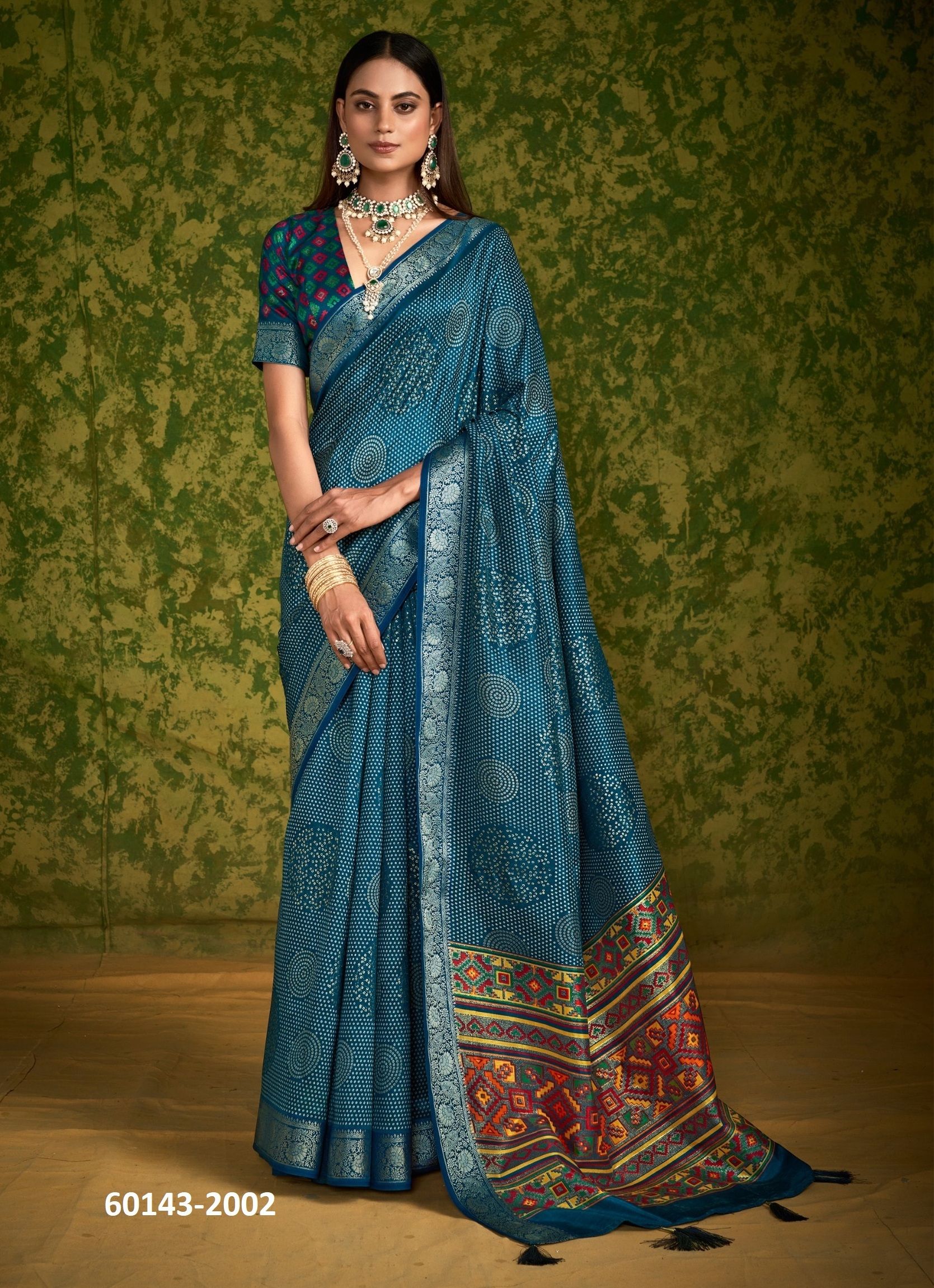 CHITRANSH 2 - Catalog # 60143 (Set of 6 Sarees) by Brand SHUBH SHREE CREATIONS