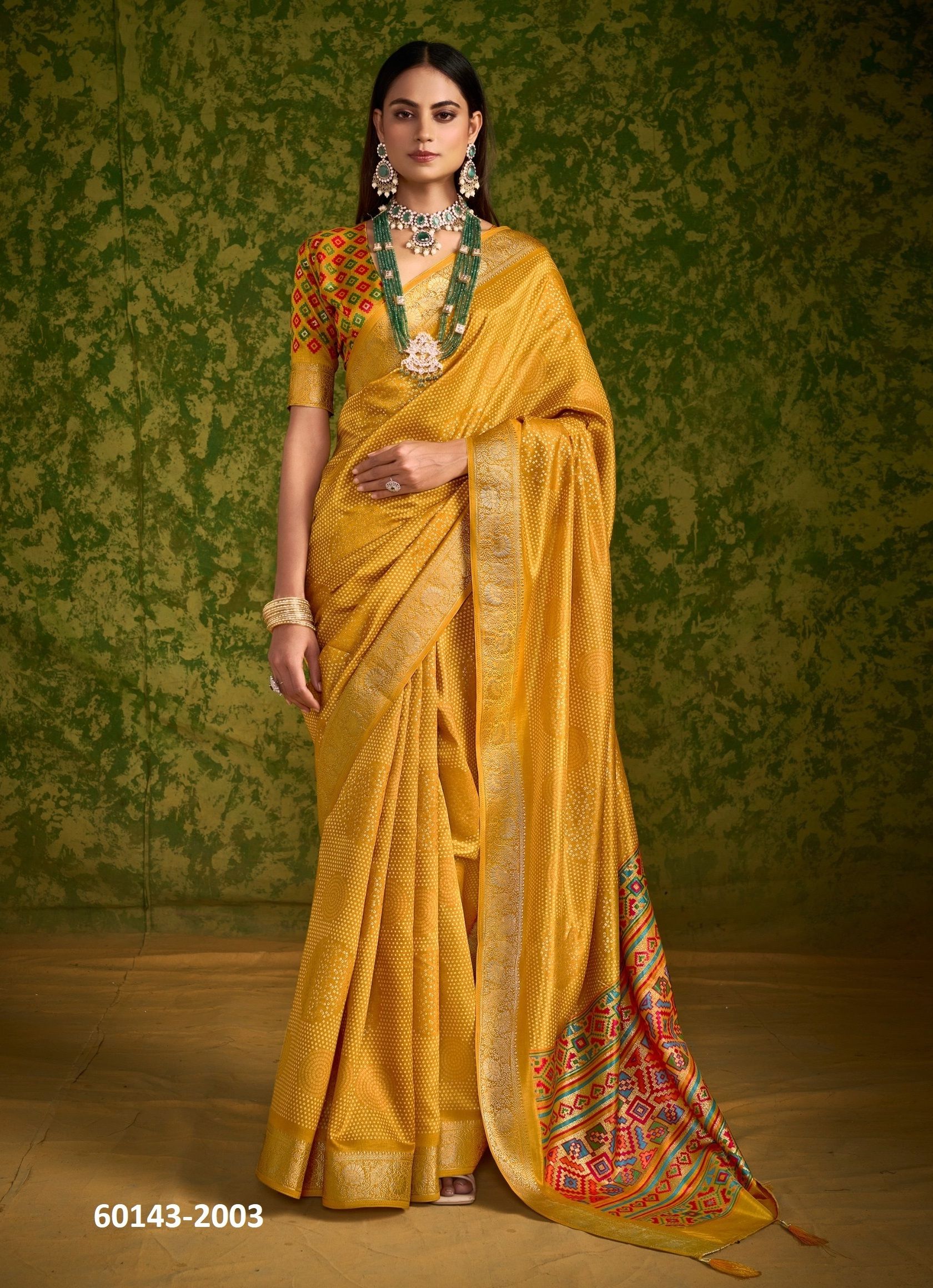 CHITRANSH 2 - Catalog # 60143 (Set of 6 Sarees) by Brand SHUBH SHREE CREATIONS