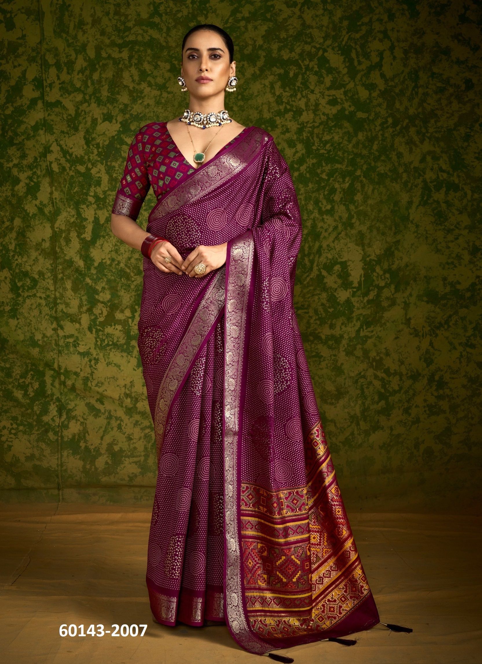 CHITRANSH 2 - Catalog # 60143 (Set of 6 Sarees) by Brand SHUBH SHREE CREATIONS
