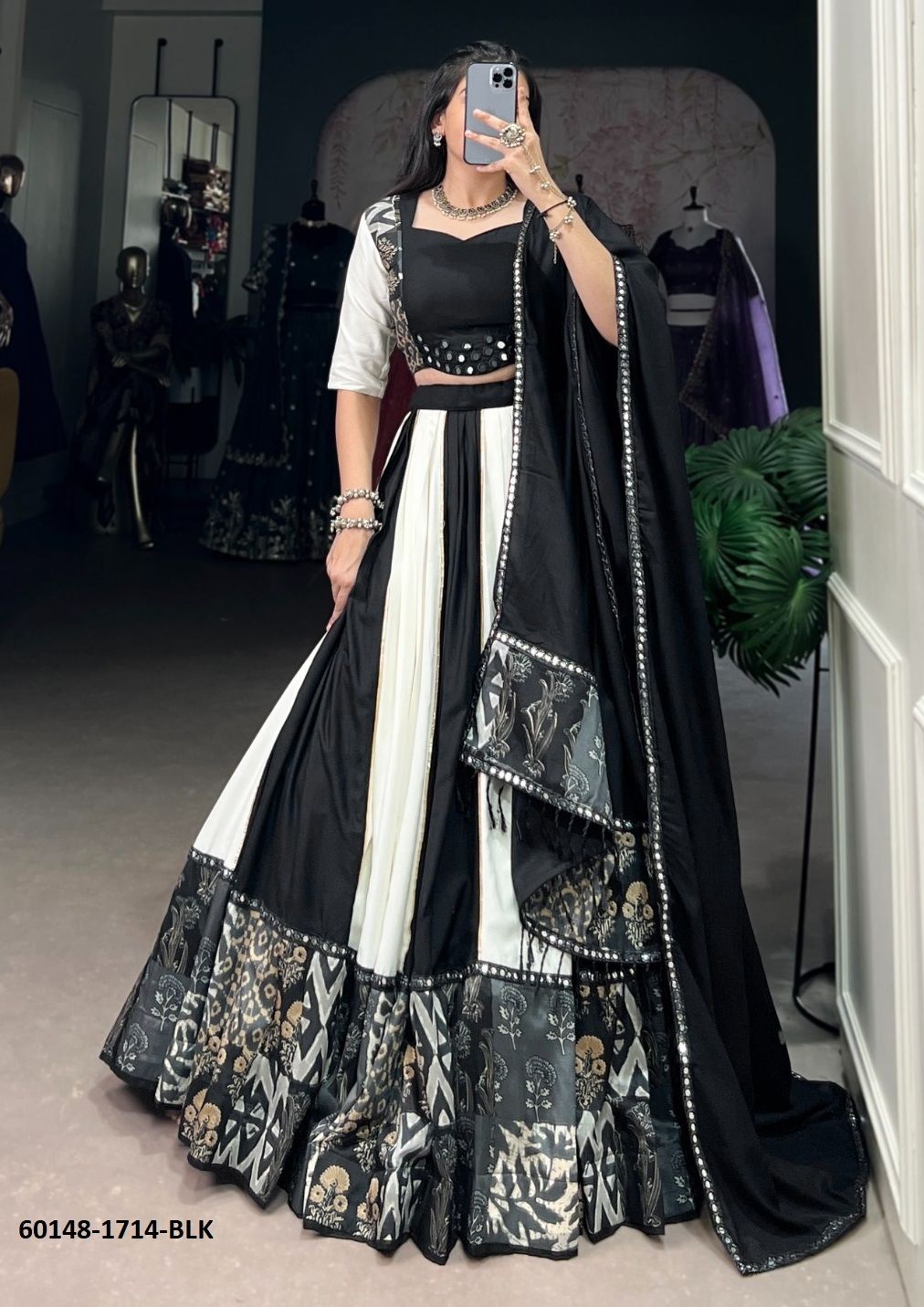 NAVRATRI WEAR 1714 - Catalog # 60148 (Set of 4 Readymade Lehengas) by Brand DESI MUSE NAVRATRI WEAR 1714 - Catalog # 60148 (Set of 4 Readymade Lehengas) by Brand DESI MUSE