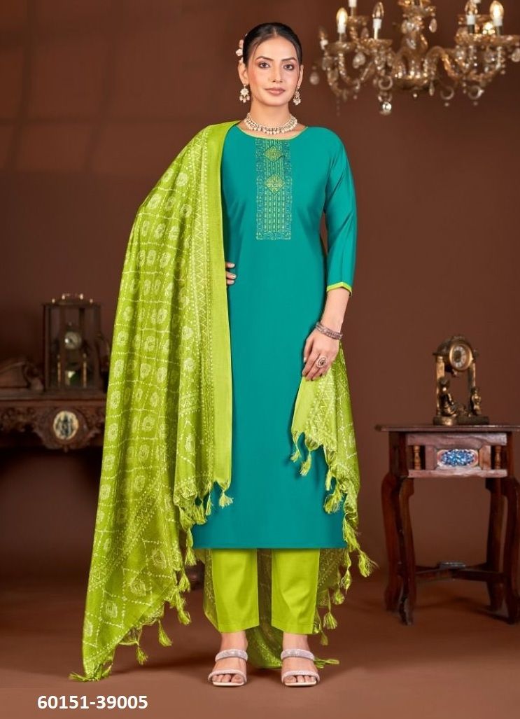 EVANKA 13 - Catalog # 60151 (Set of 12 Readymade Salwar Suits) by Brand JAGRAASA