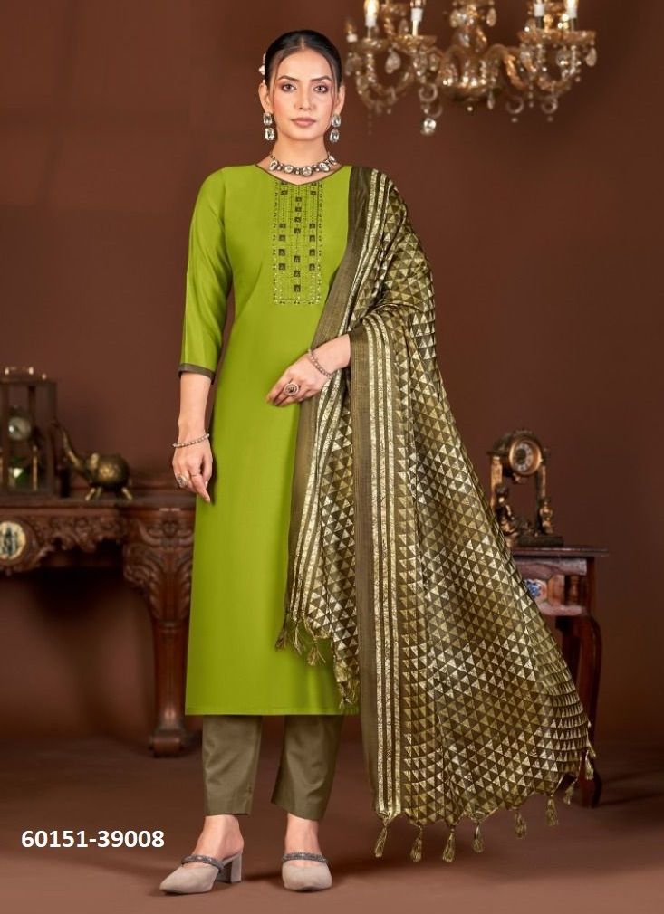 EVANKA 13 - Catalog # 60151 (Set of 12 Readymade Salwar Suits) by Brand JAGRAASA