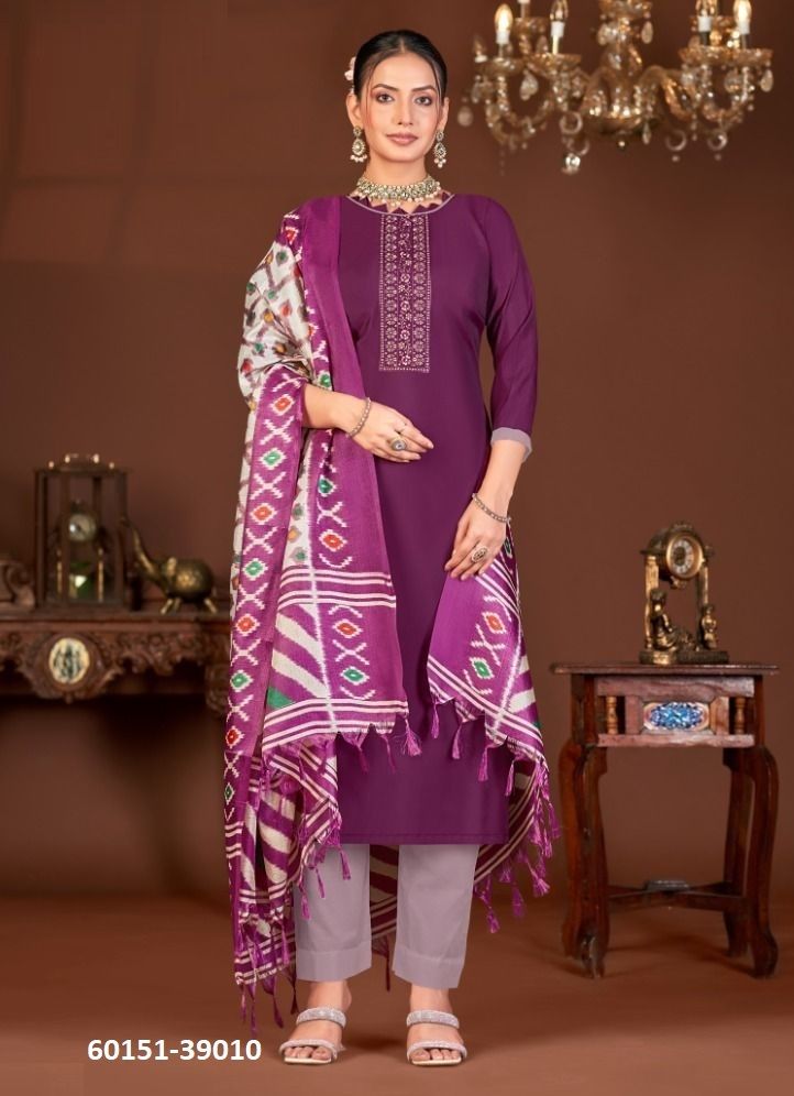 EVANKA 13 - Catalog # 60151 (Set of 12 Readymade Salwar Suits) by Brand JAGRAASA