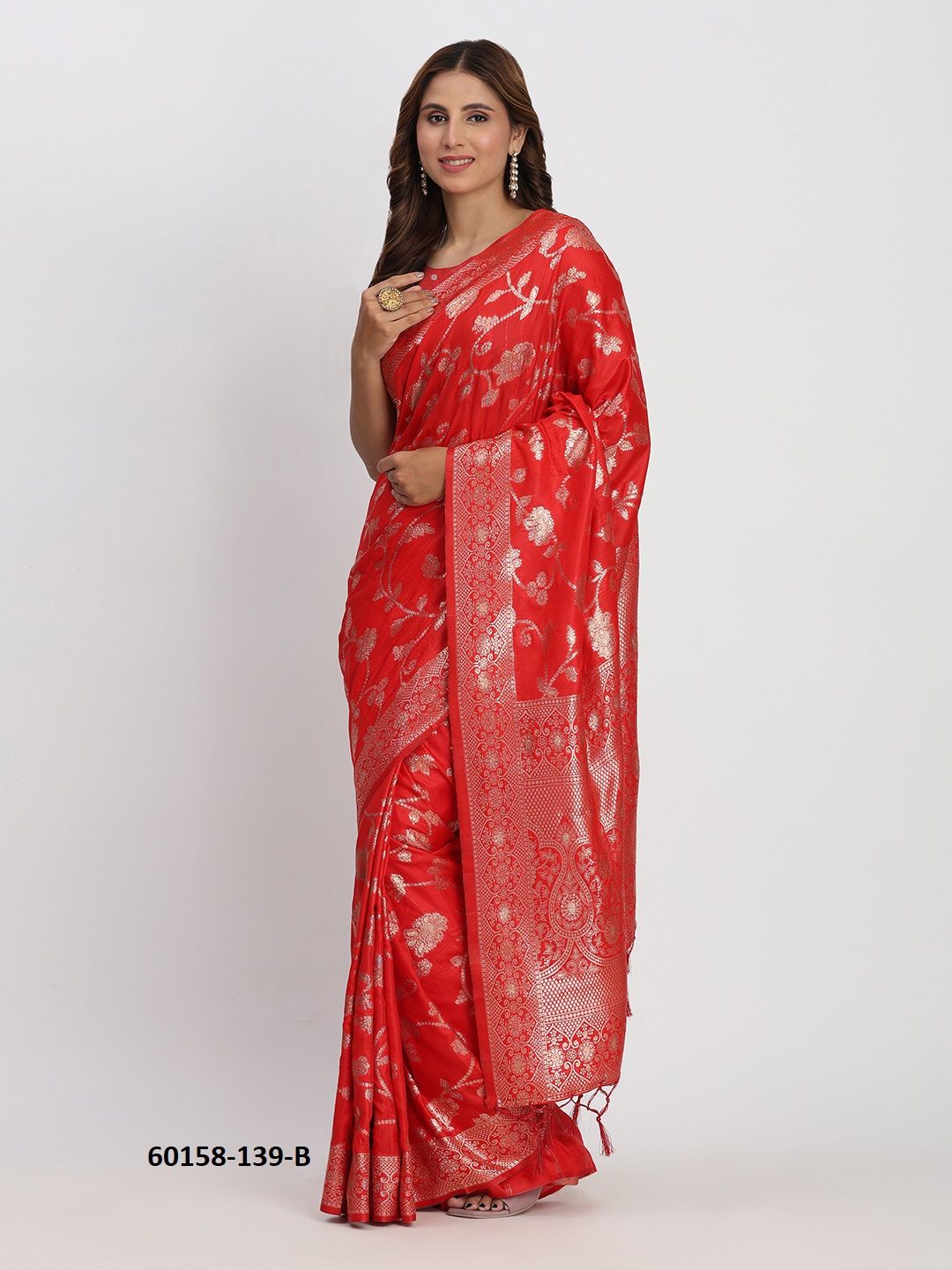 BANSURI - Catalog # 60158 (Set of 6 Sarees) by Brand JAGRAASA