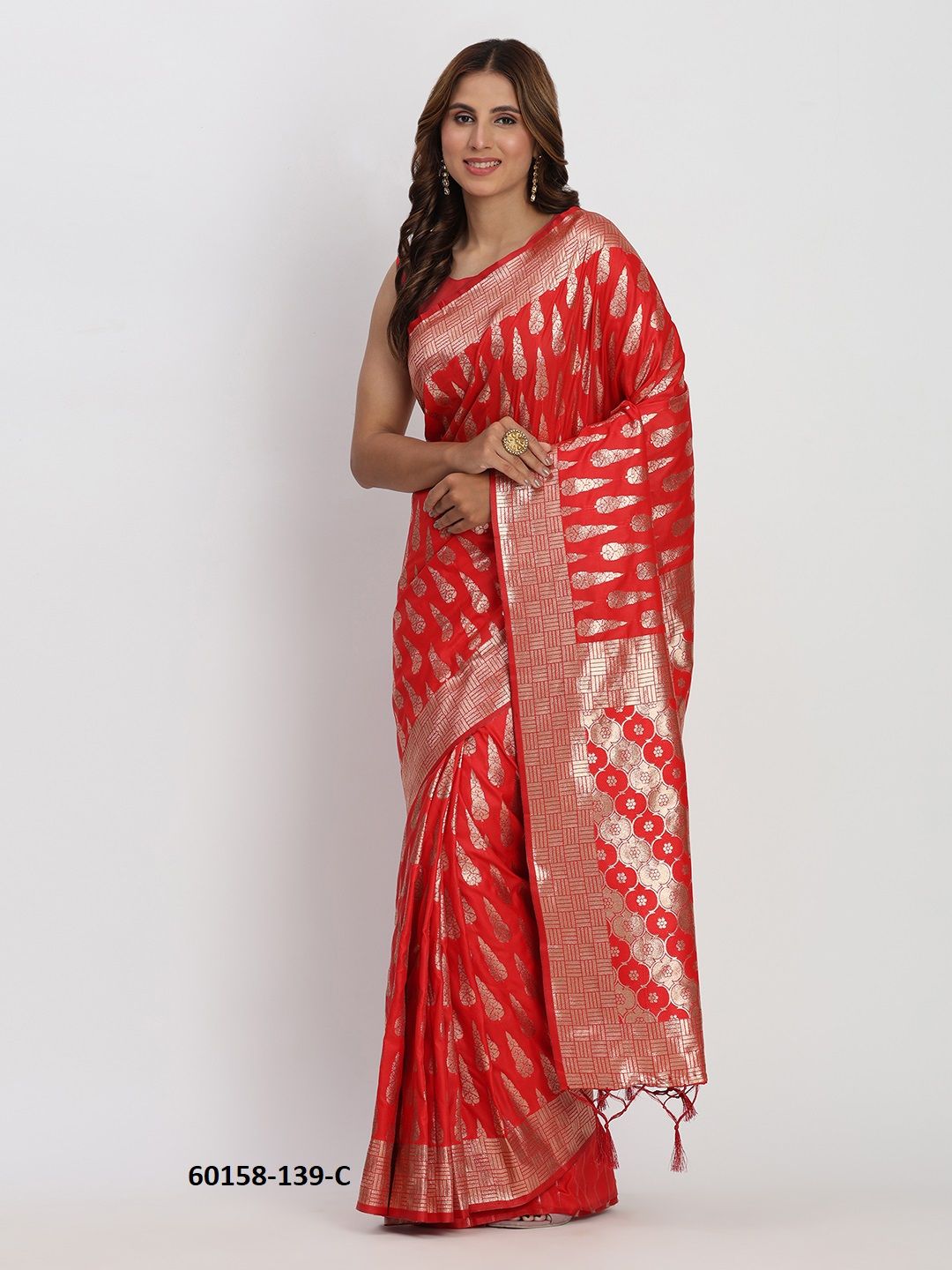 BANSURI - Catalog # 60158 (Set of 6 Sarees) by Brand JAGRAASA