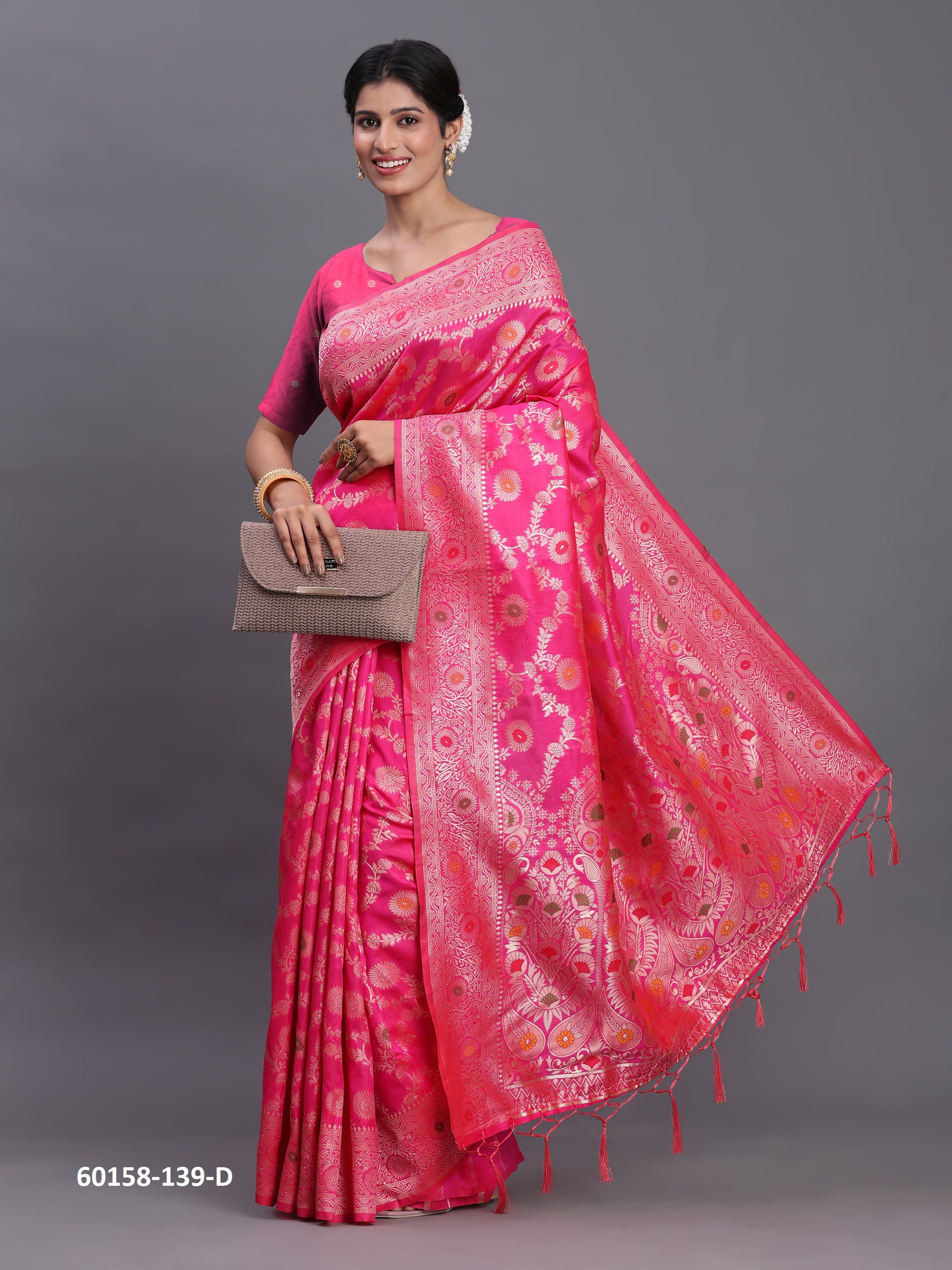 BANSURI - Catalog # 60158 (Set of 6 Sarees) by Brand JAGRAASA