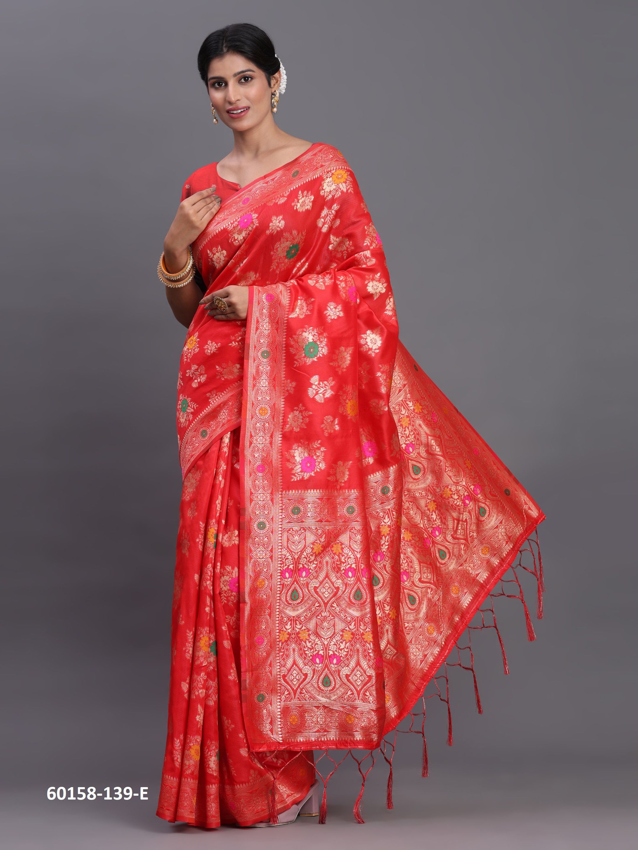 BANSURI - Catalog # 60158 (Set of 6 Sarees) by Brand JAGRAASA