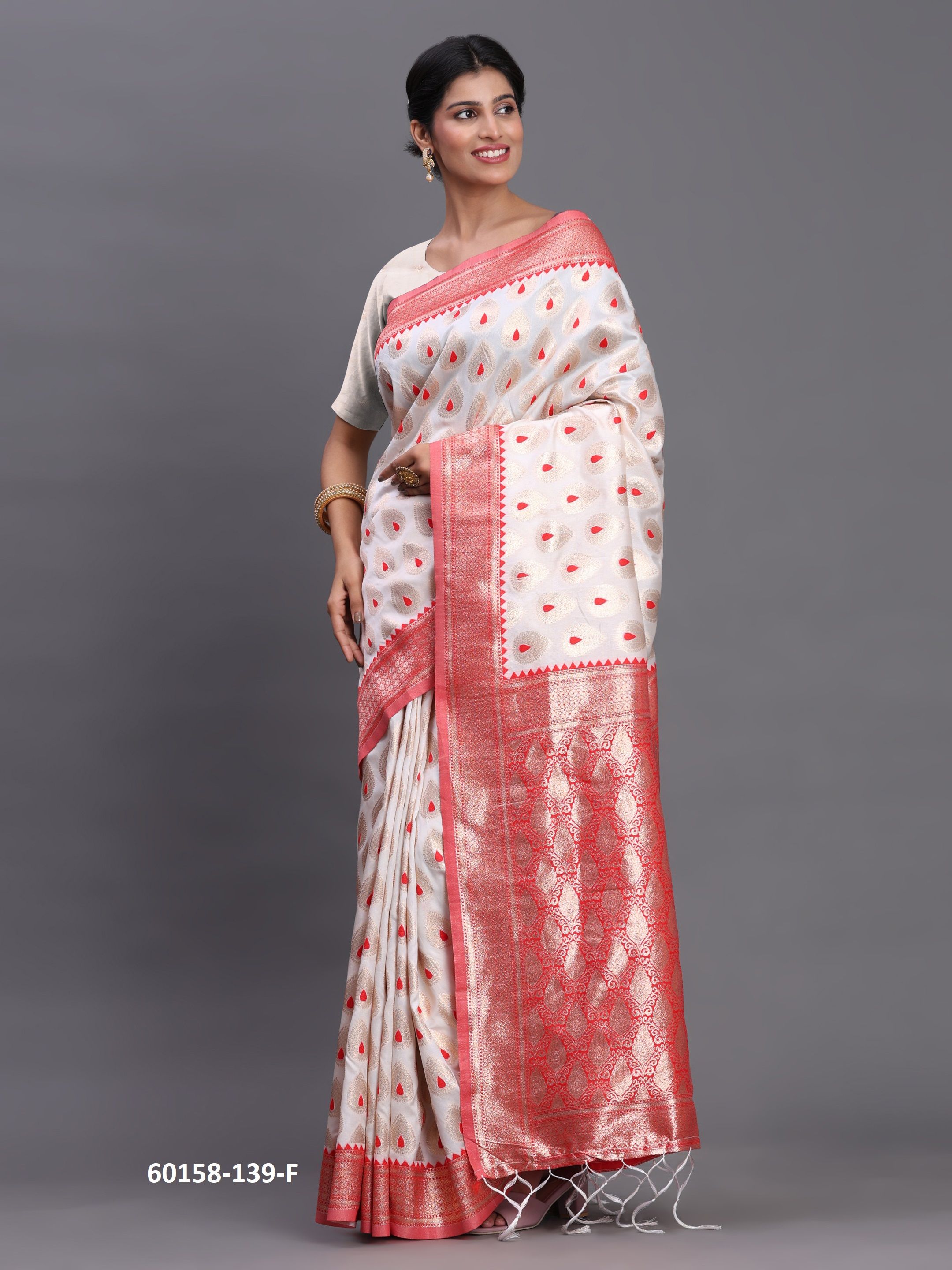 BANSURI - Catalog # 60158 (Set of 6 Sarees) by Brand JAGRAASA