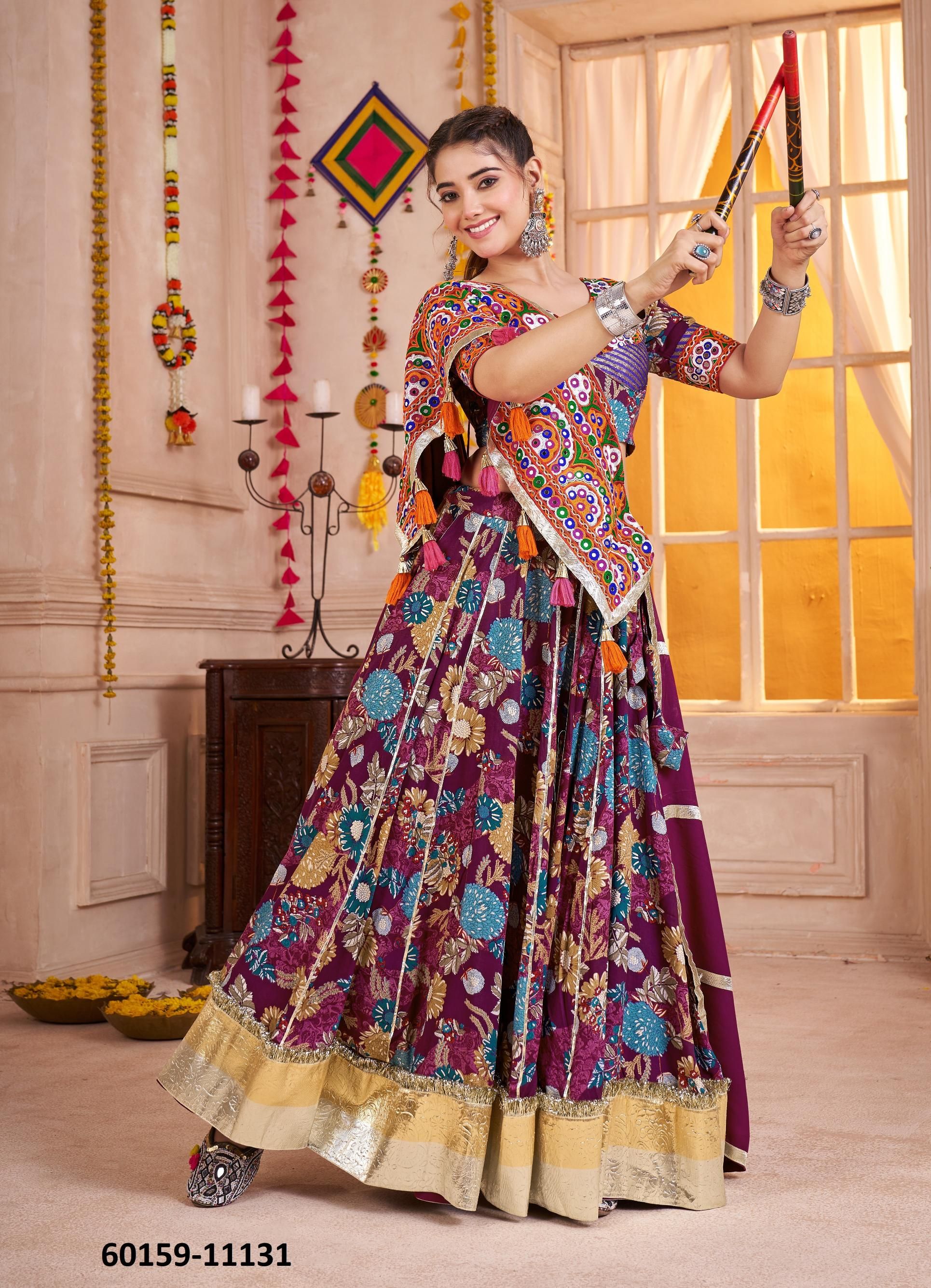 RAAS 32 - Catalog # 60159 (Set of 5 Readymade Lehengas) by Brand JAGRAASA RAAS 32 - Catalog # 60159 (Set of 5 Readymade Lehengas) by Brand JAGRAASA