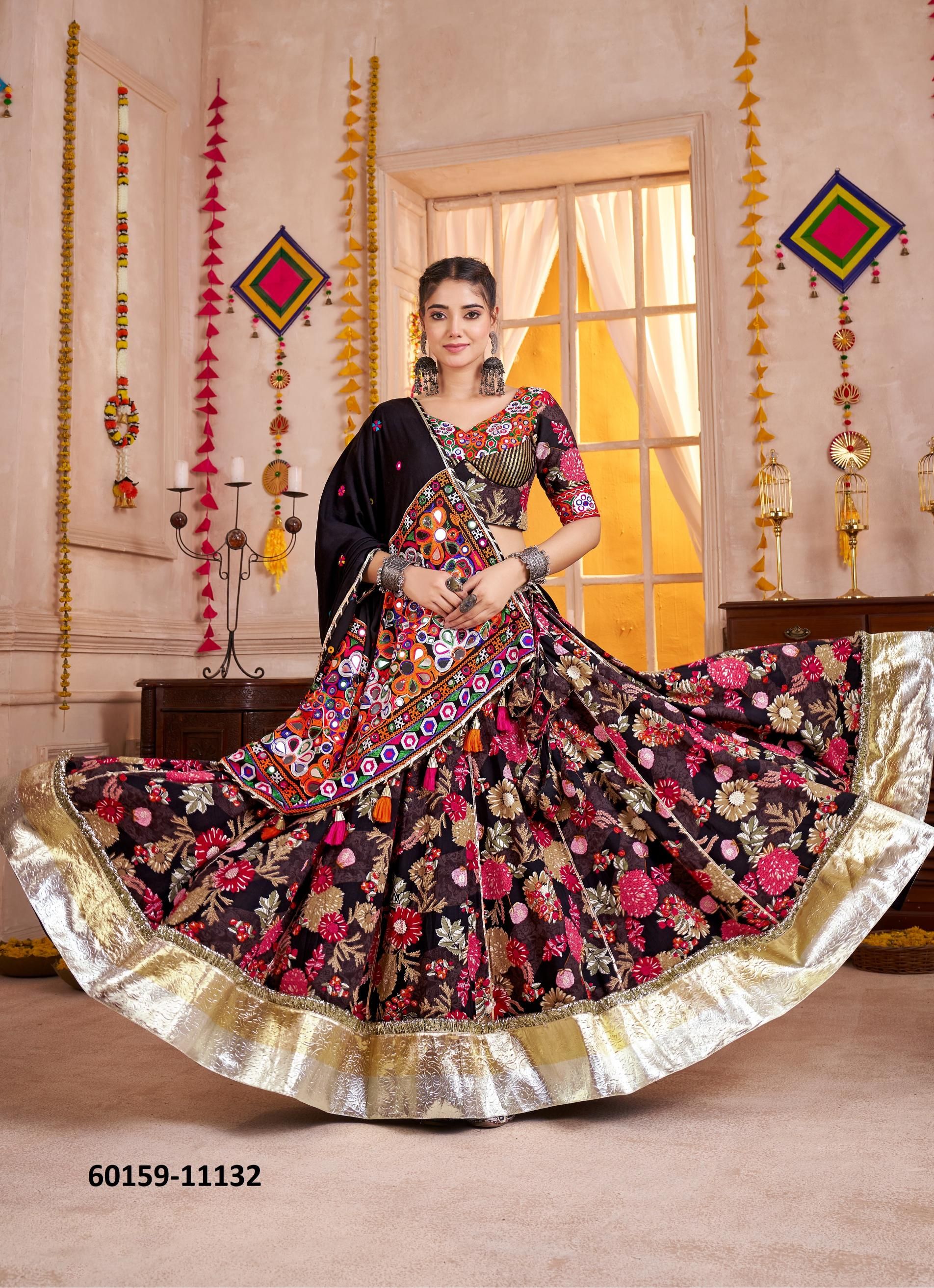 RAAS 32 - Catalog # 60159 (Set of 5 Readymade Lehengas) by Brand JAGRAASA RAAS 32 - Catalog # 60159 (Set of 5 Readymade Lehengas) by Brand JAGRAASA